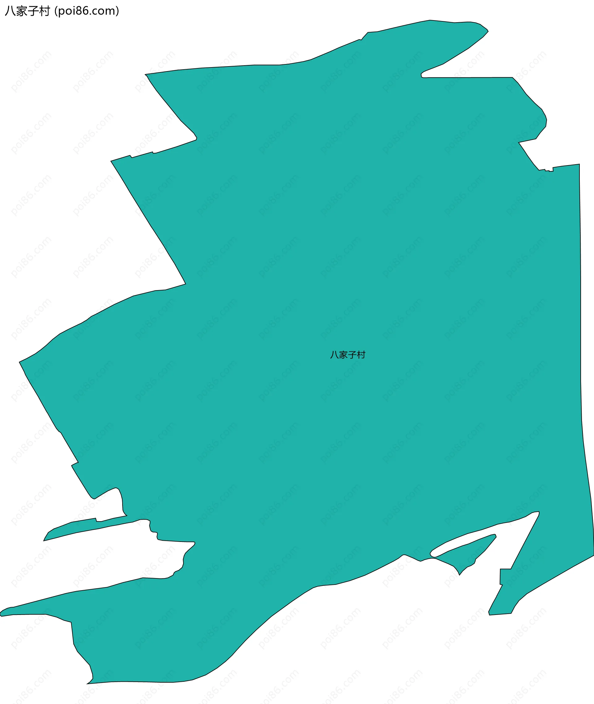 八家子村边界地图