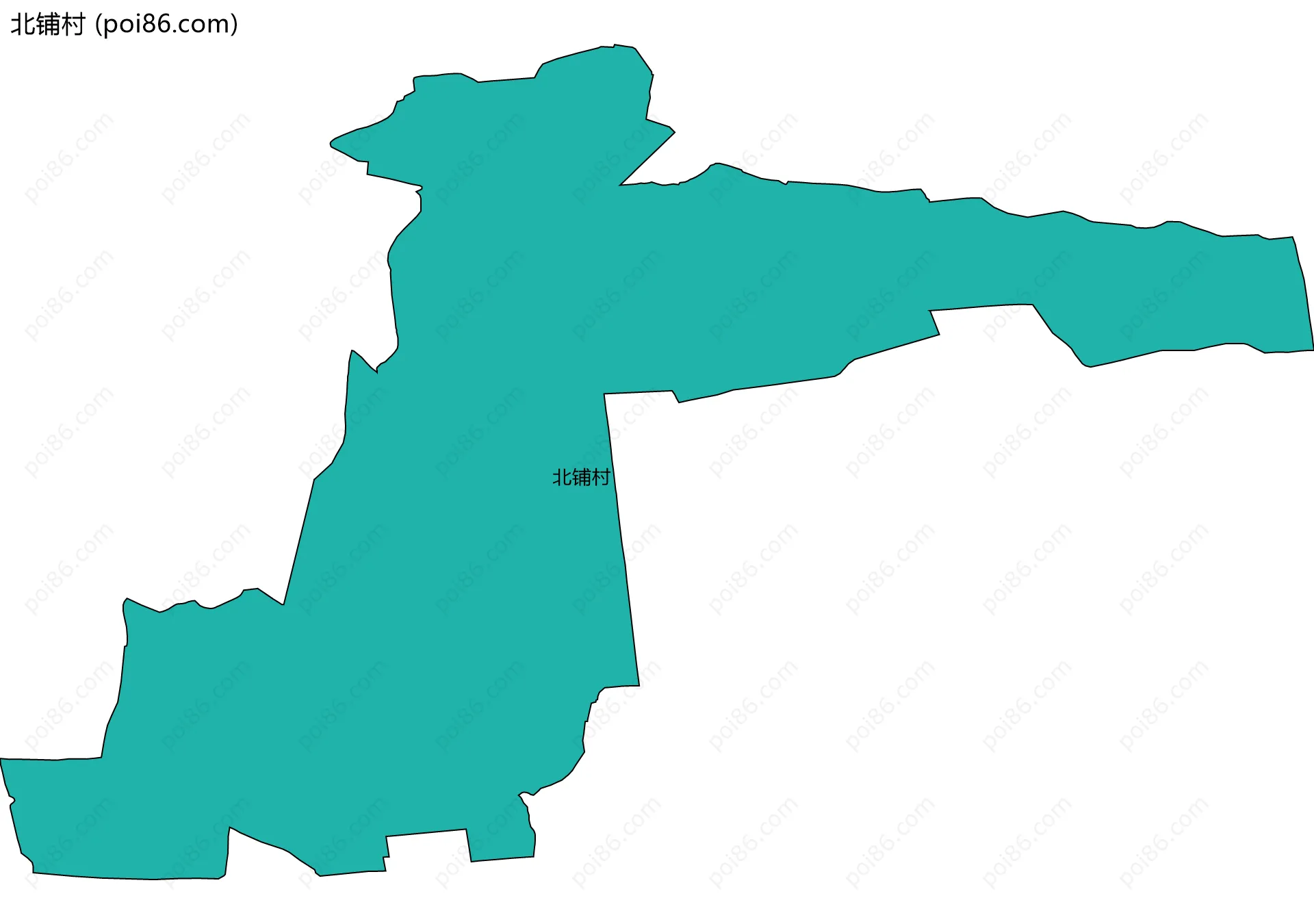 北铺村边界地图