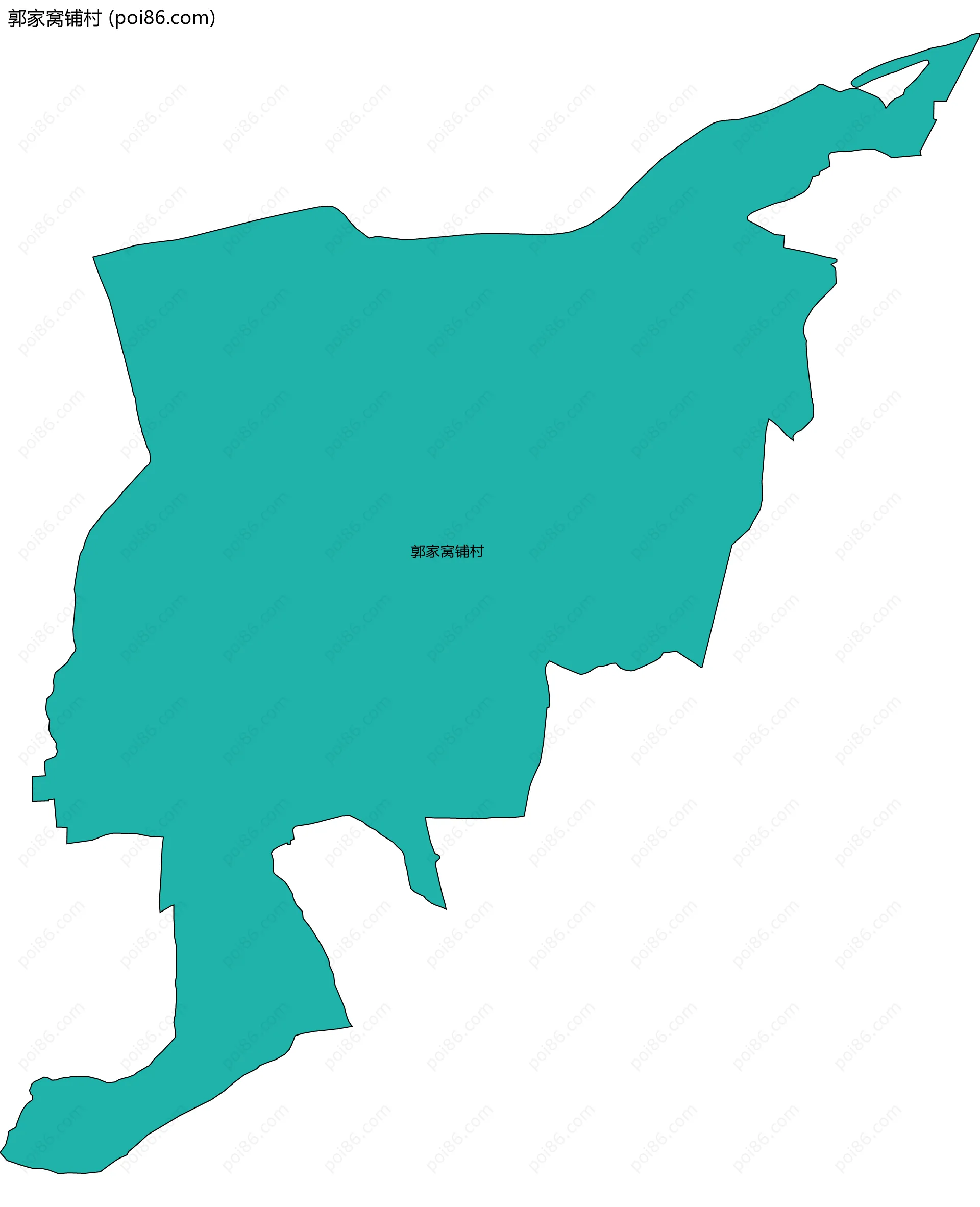 郭家窝铺村边界地图