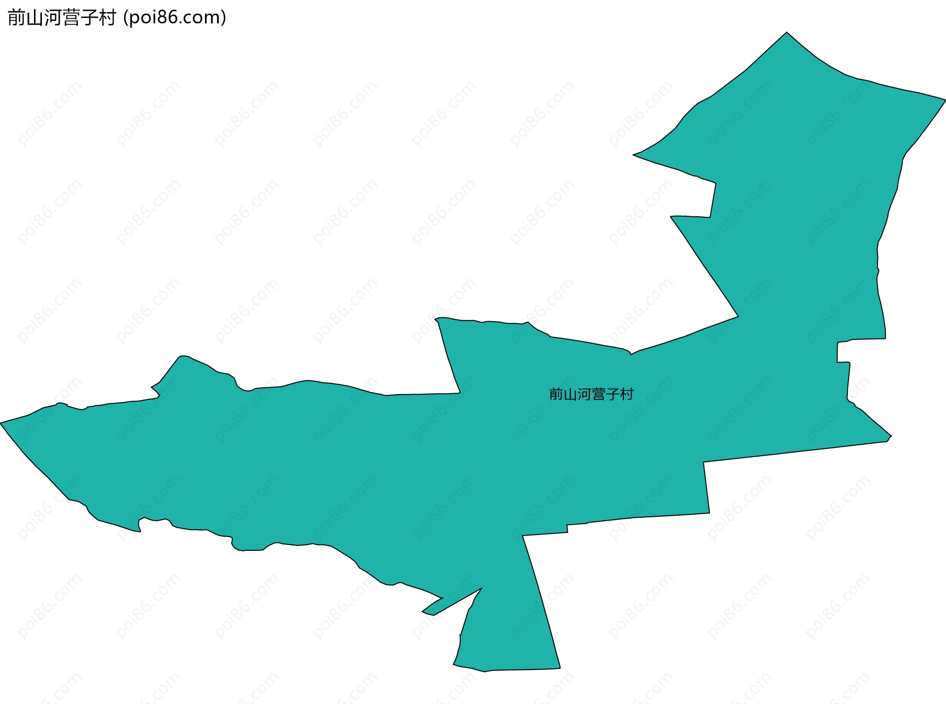 前山河营子村边界地图