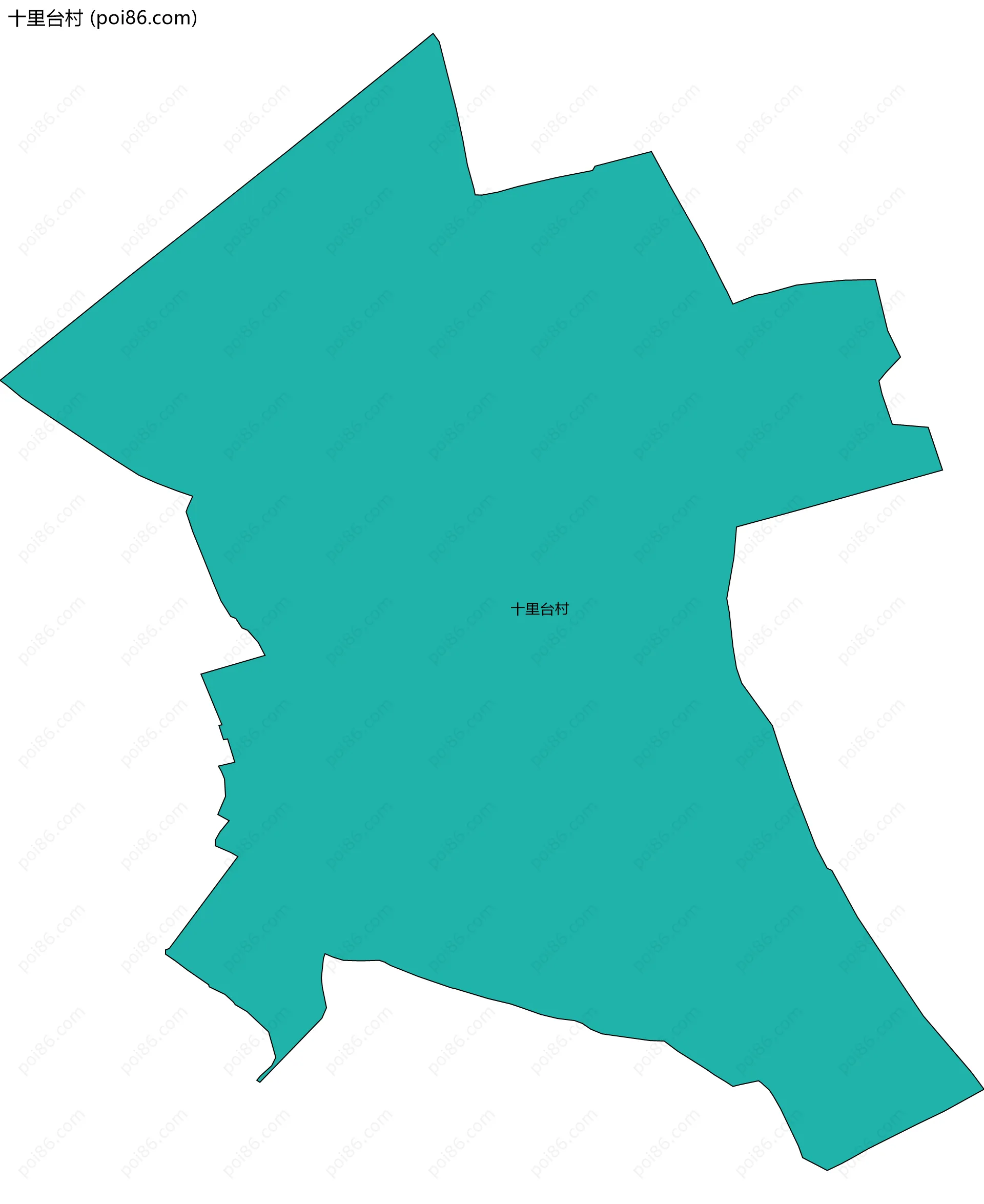 十里台村边界地图