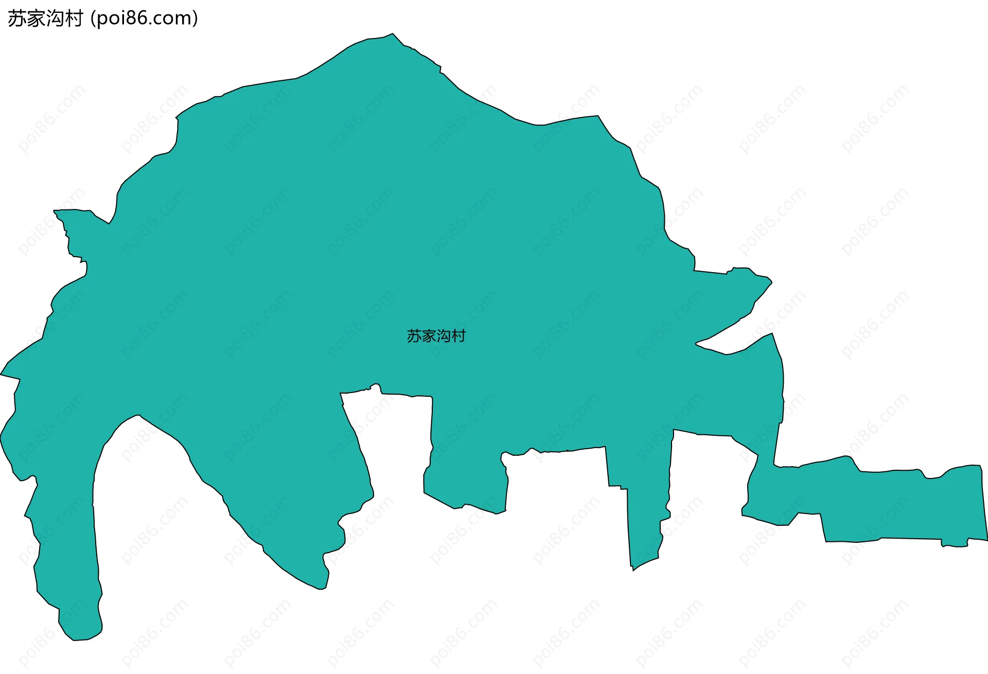 苏家沟村边界地图