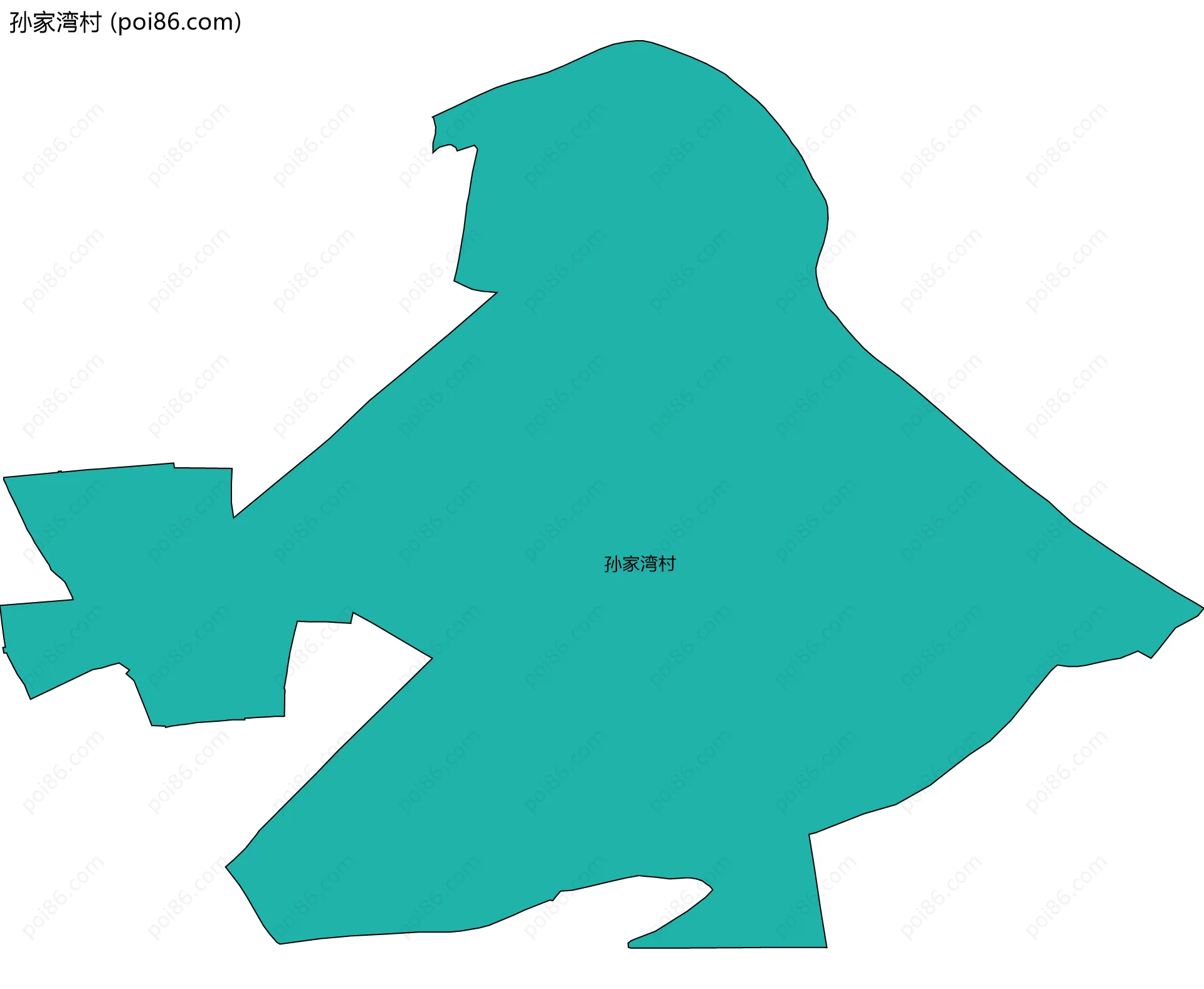 孙家湾村边界地图