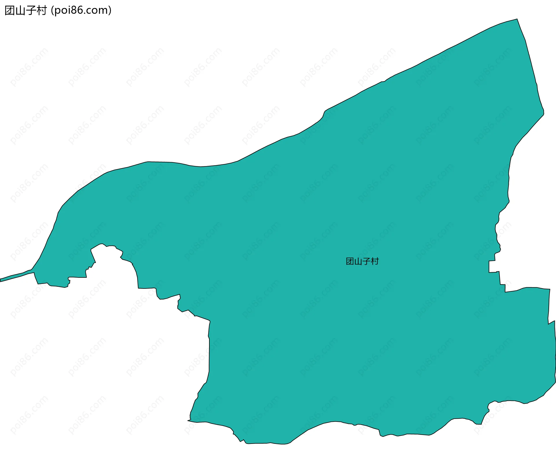 团山子村边界地图