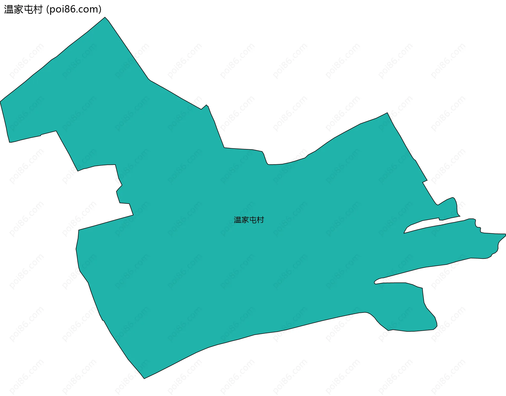 温家屯村边界地图