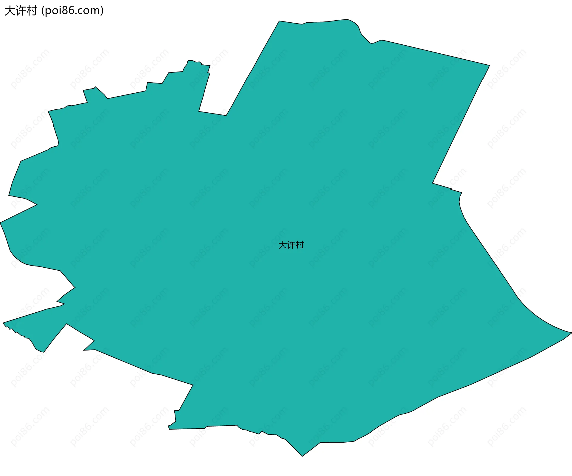 大许村边界地图