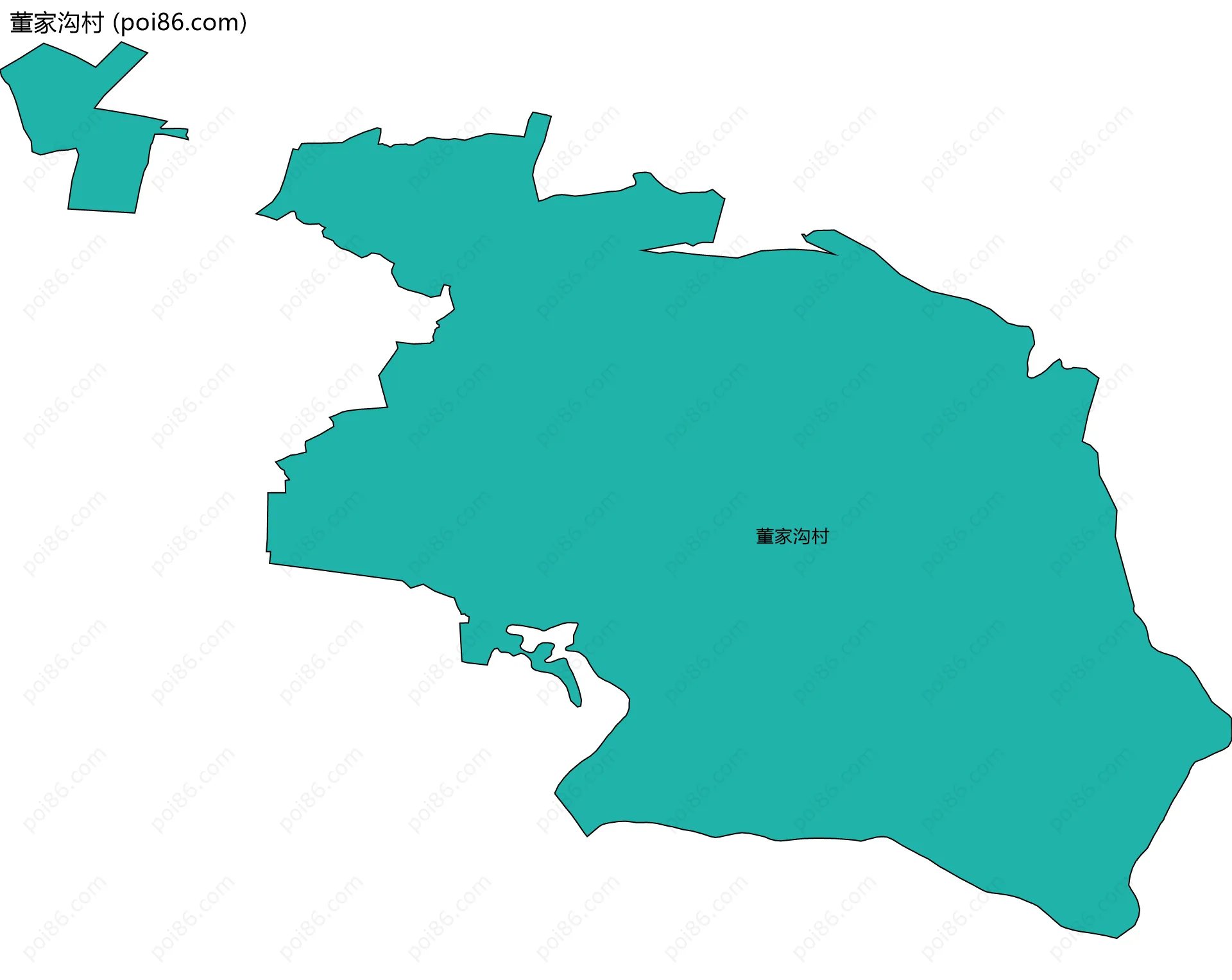 董家沟村边界地图