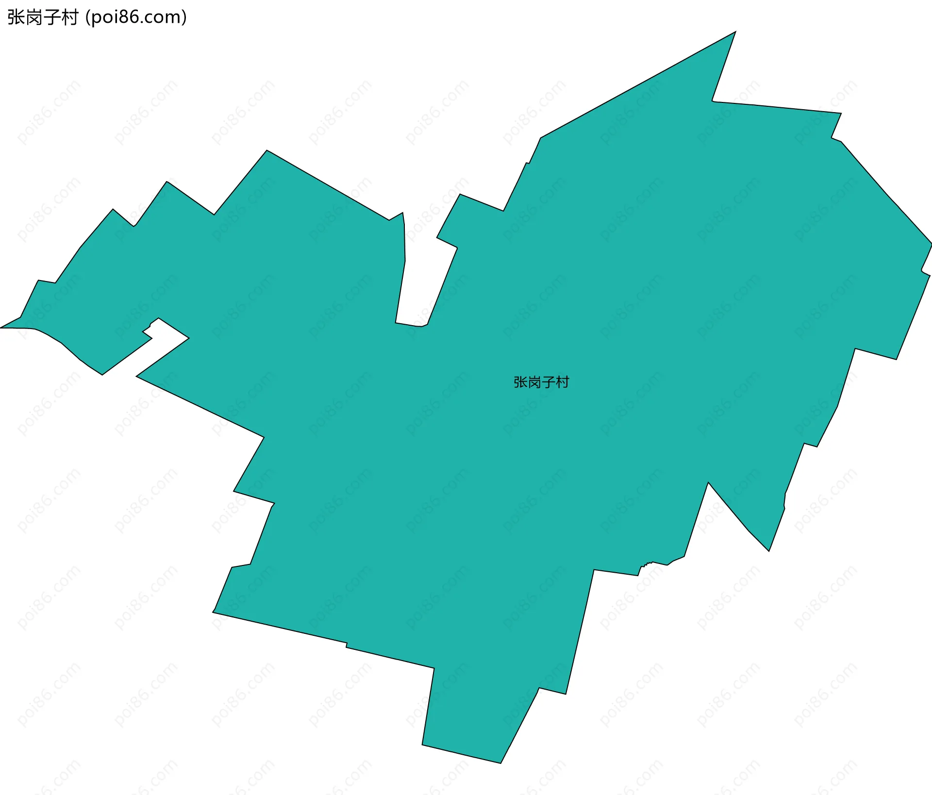 张岗子村边界地图