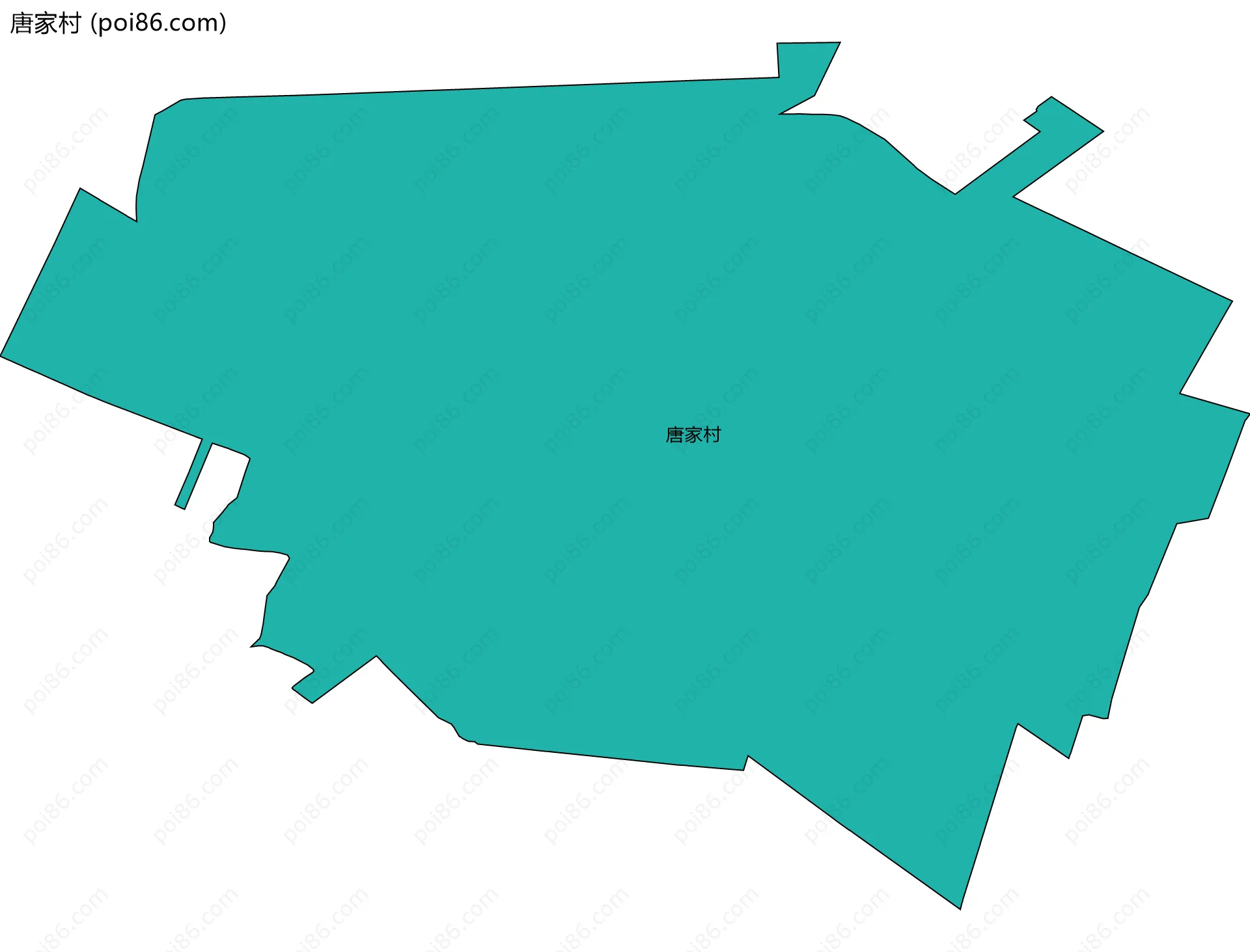 唐家村边界地图