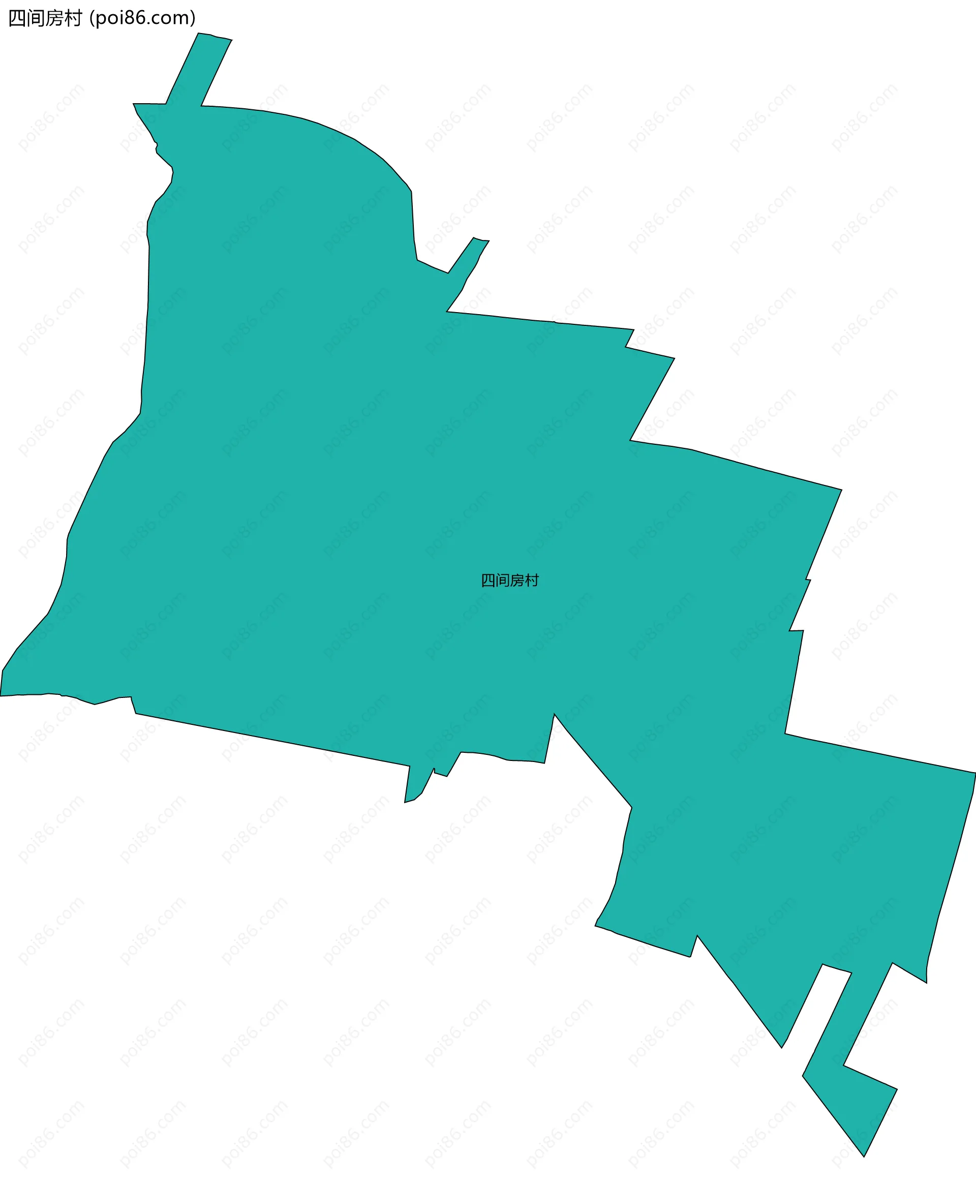 四间房村边界地图