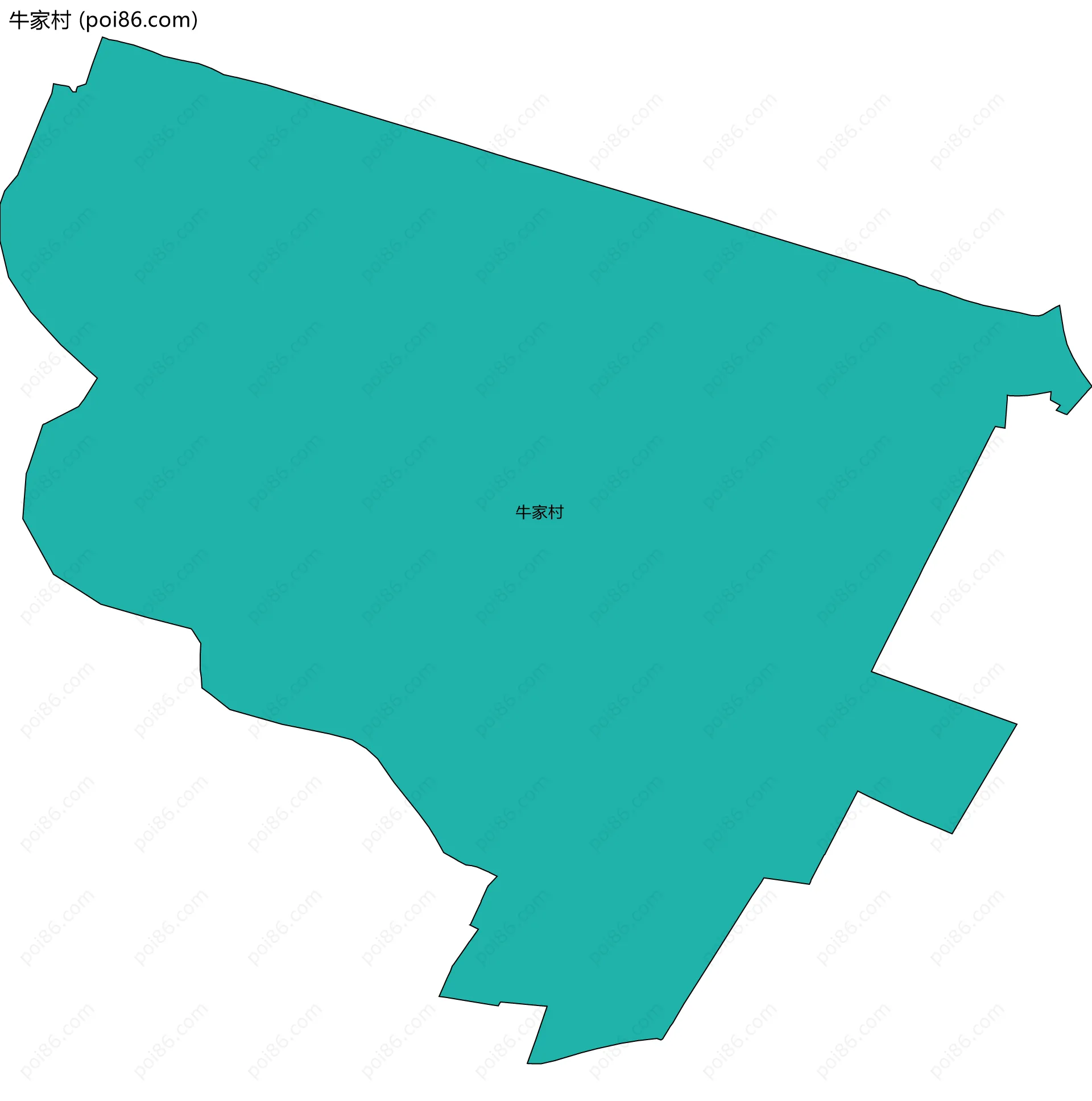 牛家村边界地图