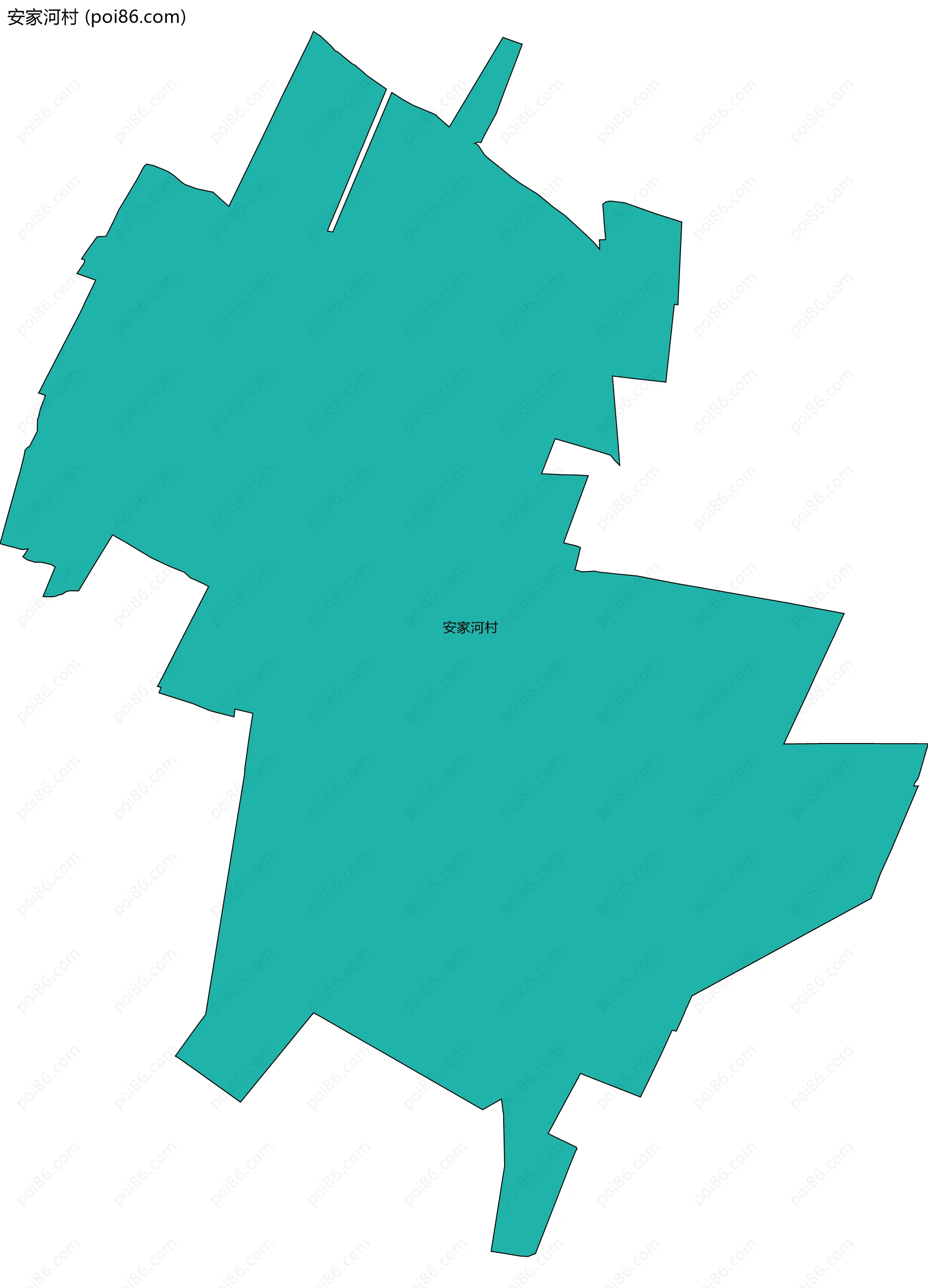 安家河村边界地图