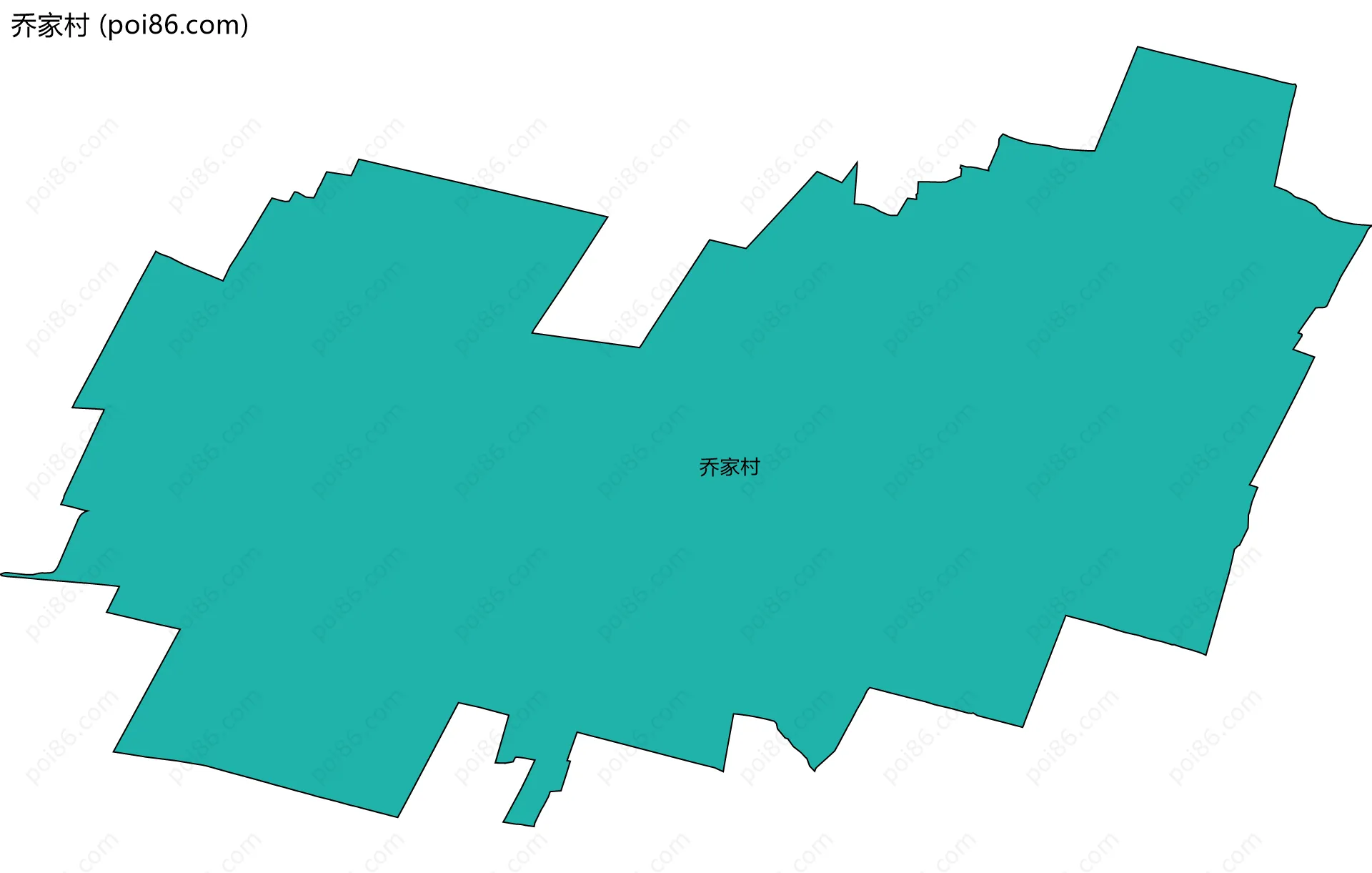 乔家村边界地图