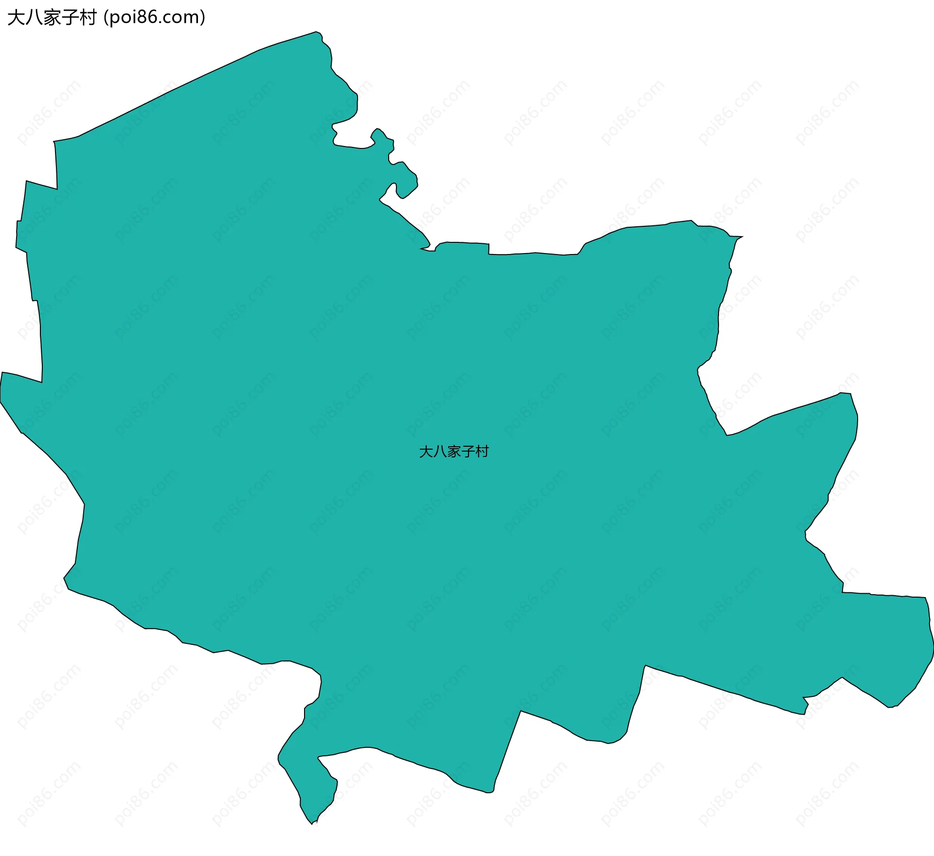 大八家子村边界地图