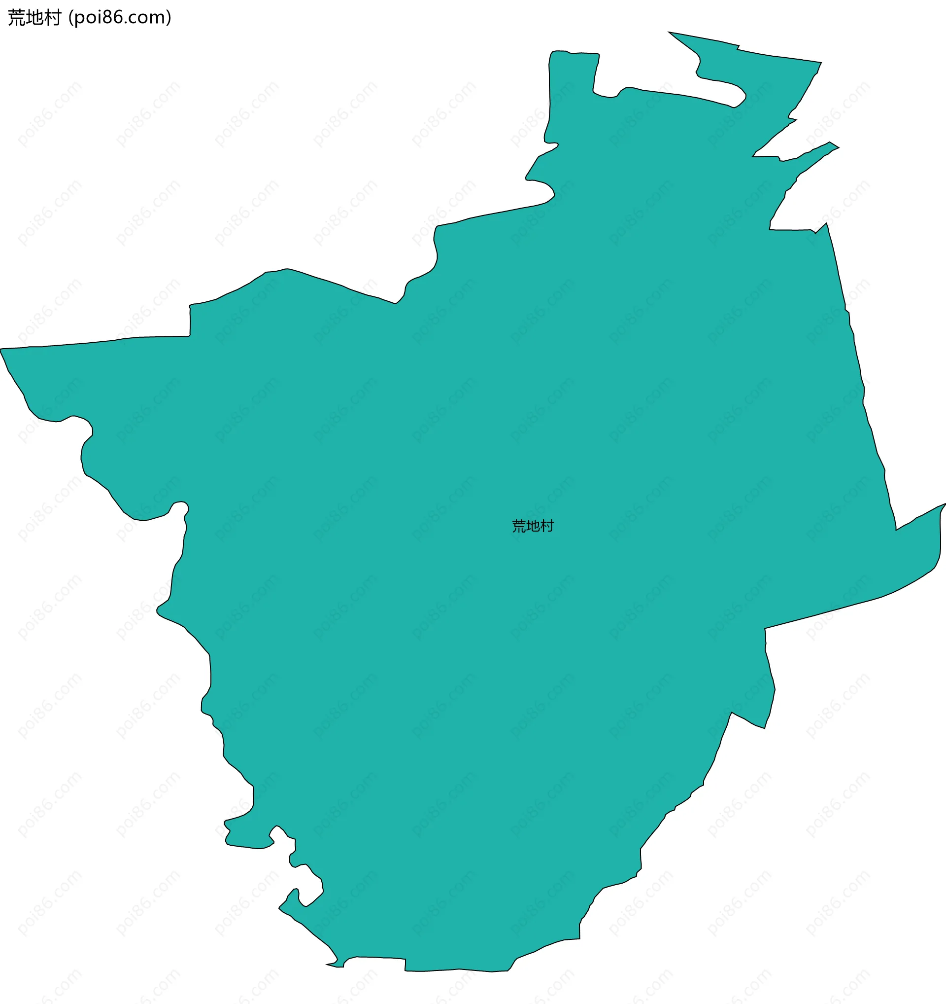 荒地村边界地图