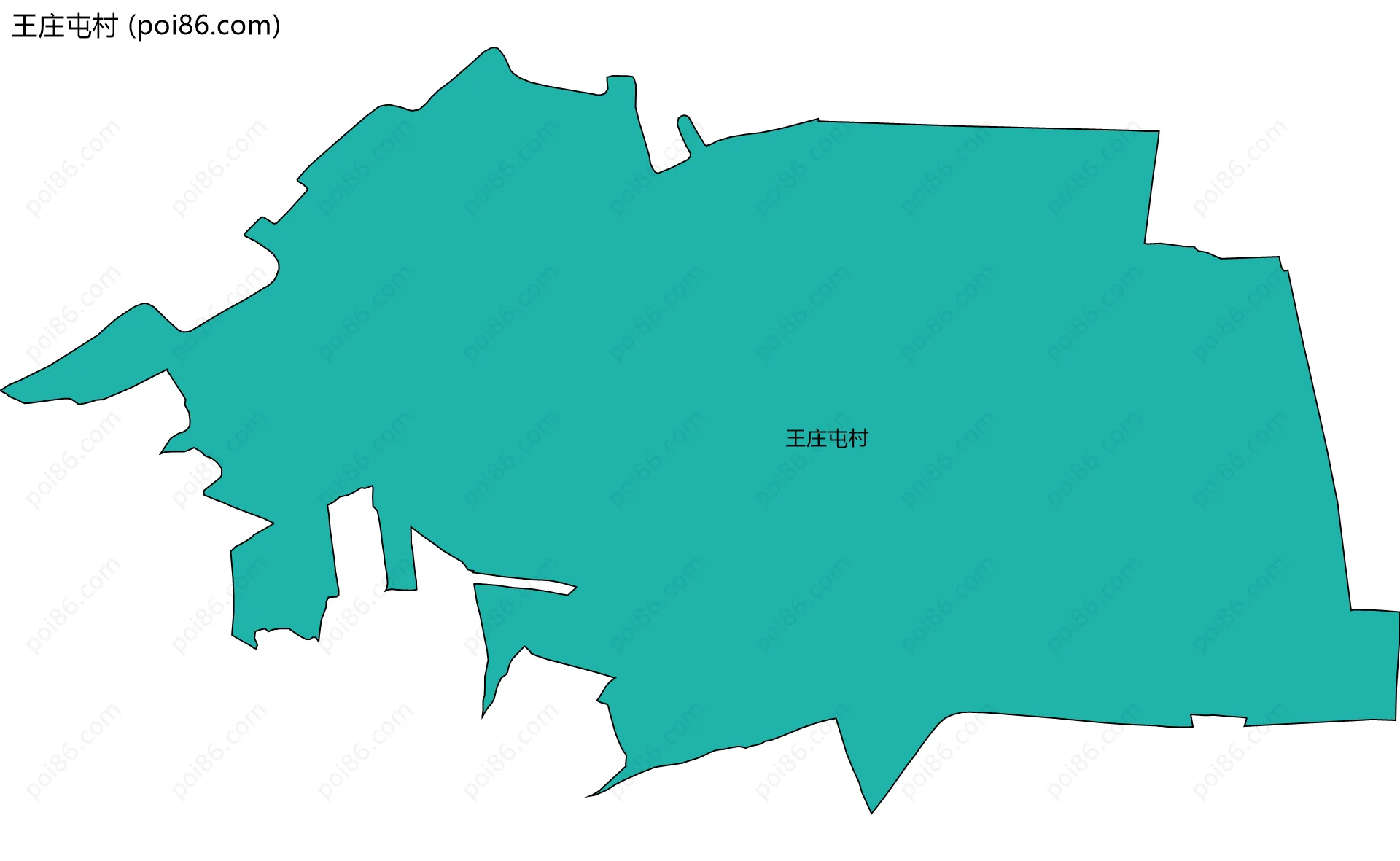 王庄屯村边界地图