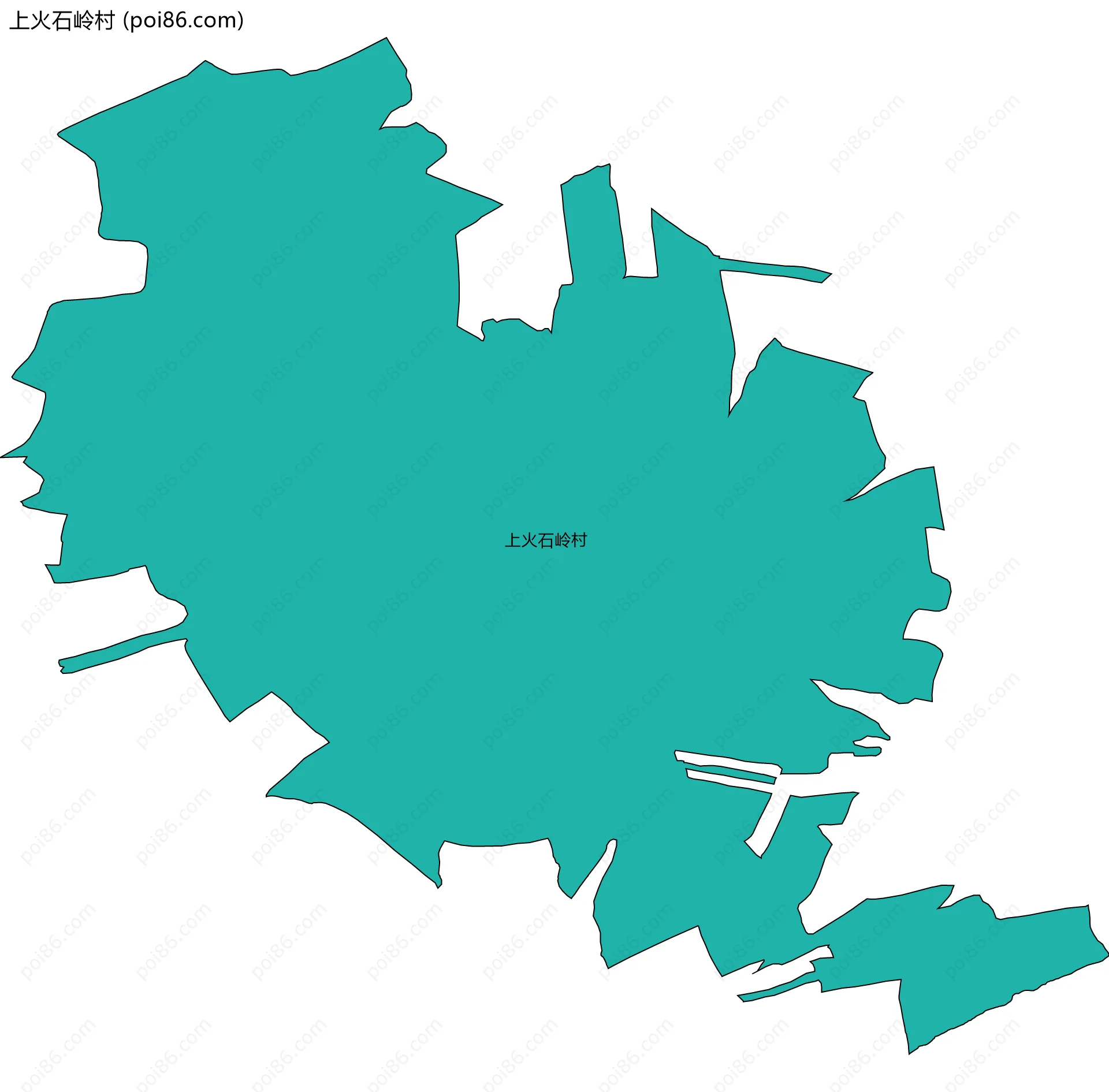 上火石岭村边界地图