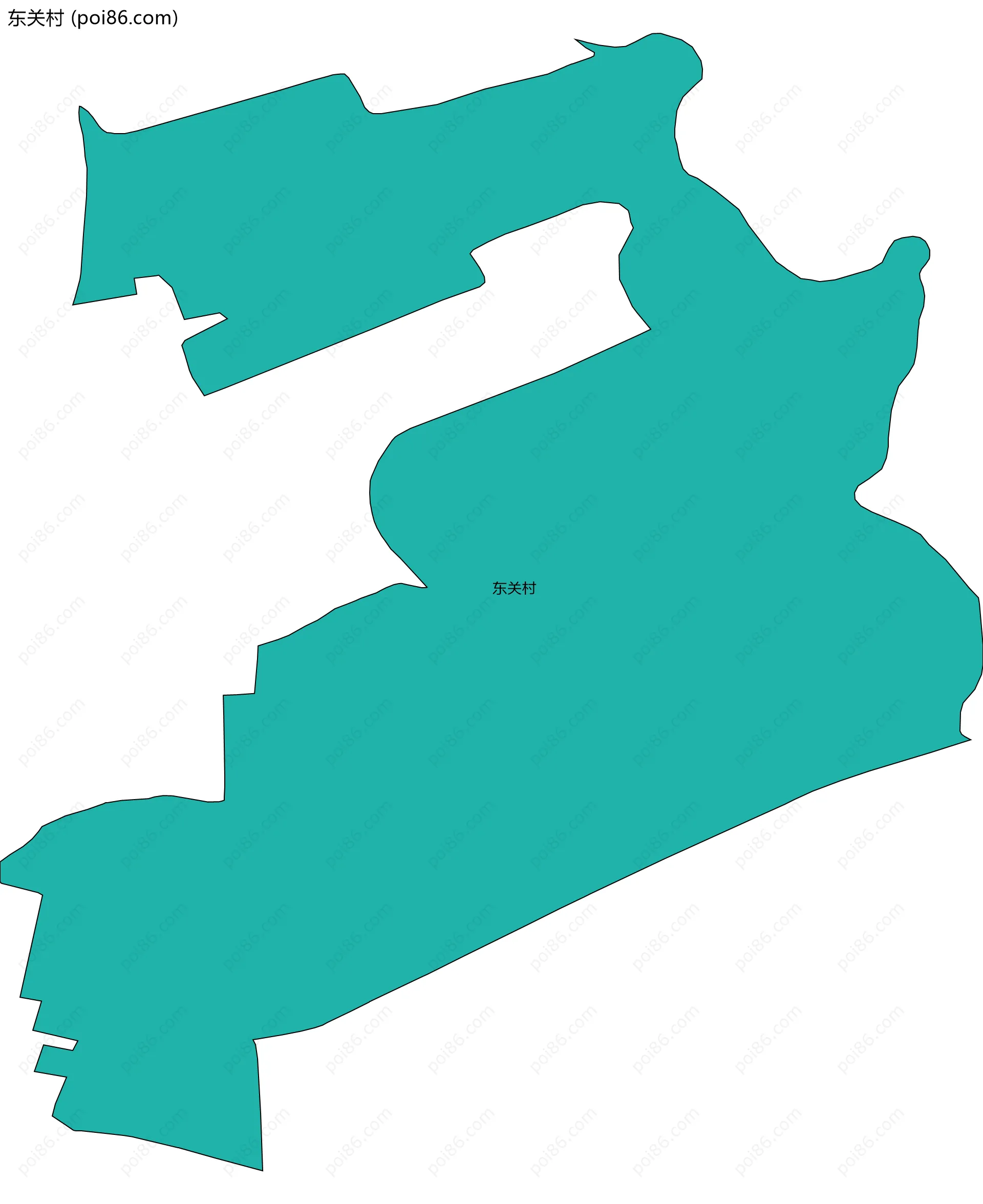 东关村边界地图