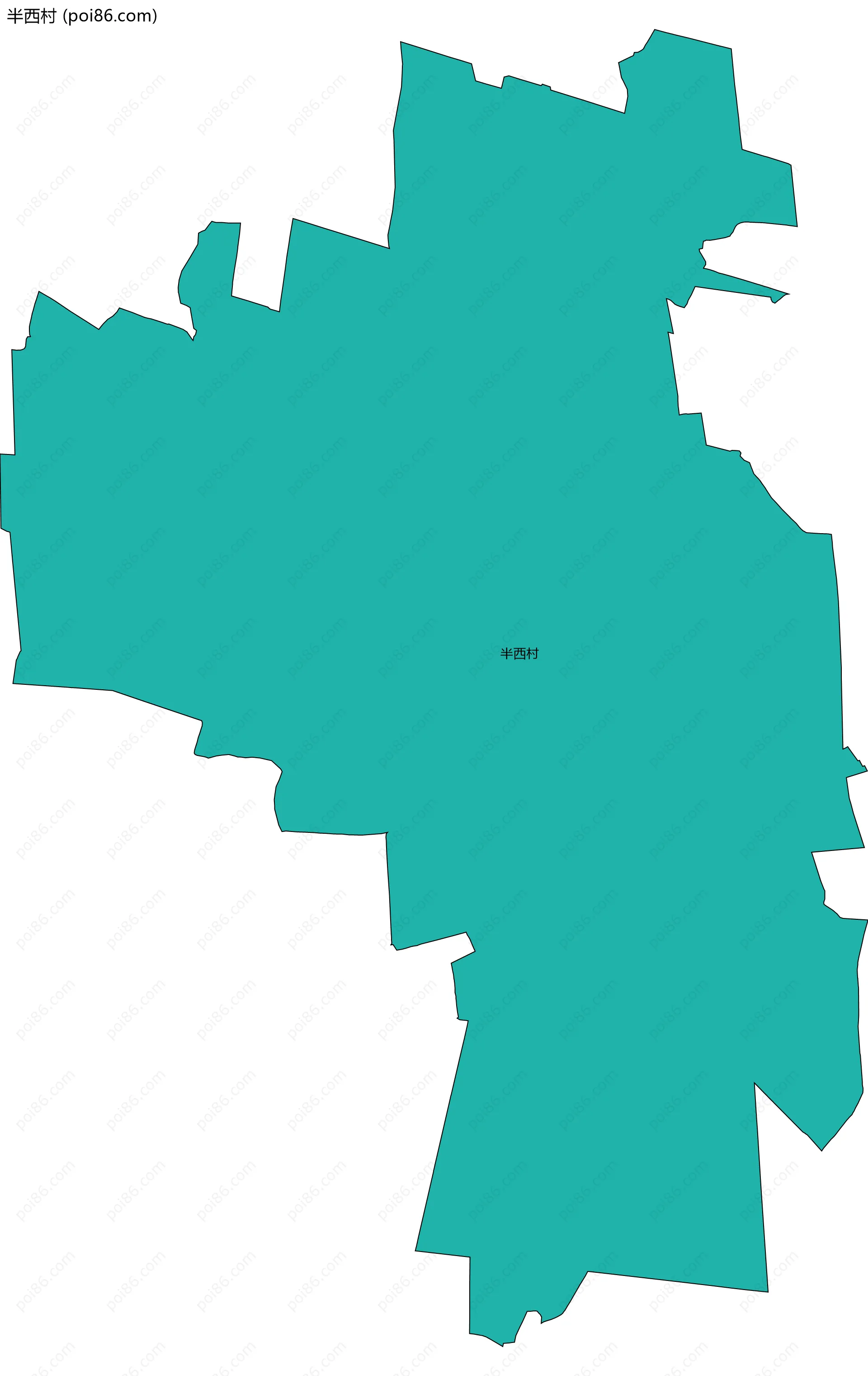 半西村边界地图
