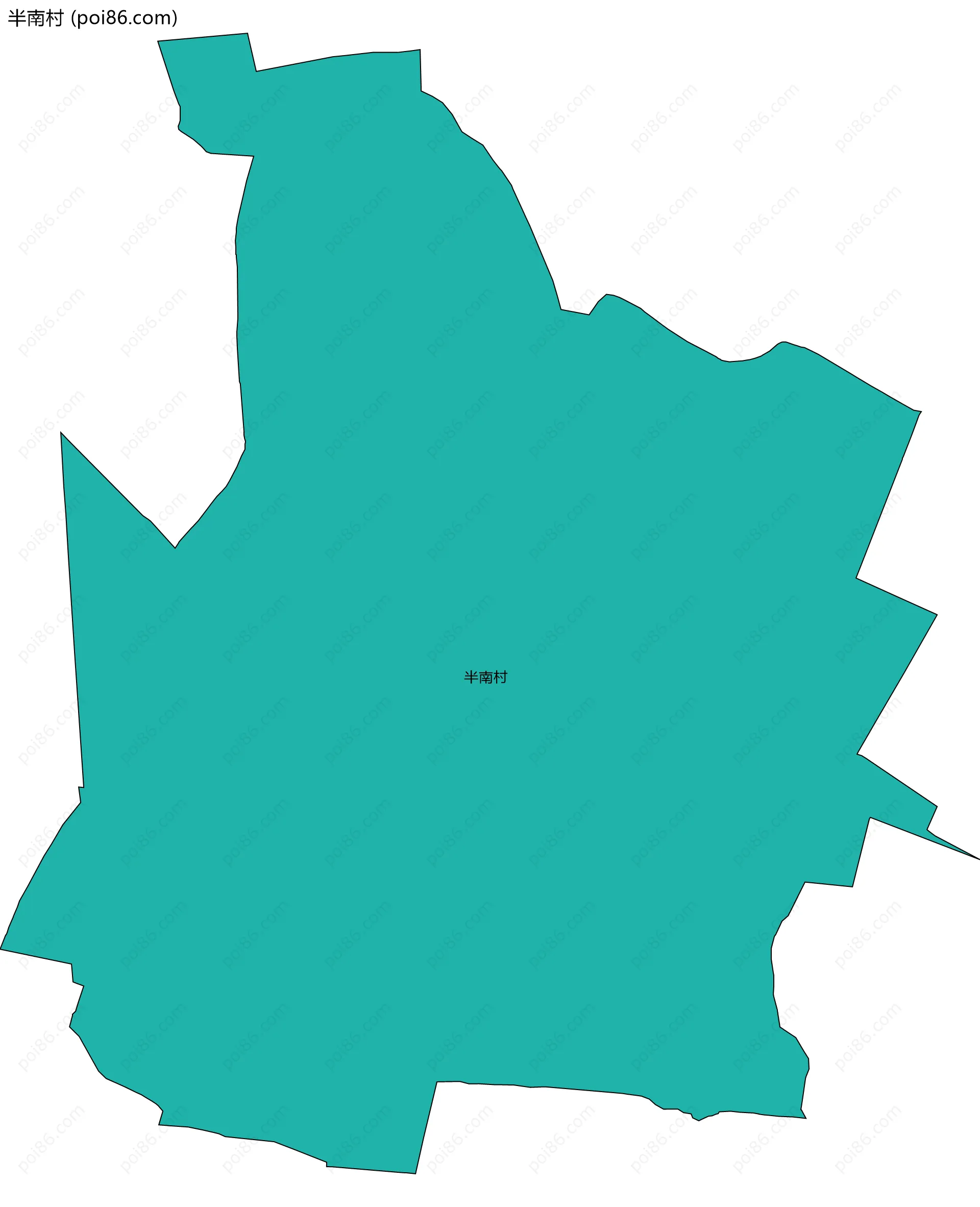 半南村边界地图