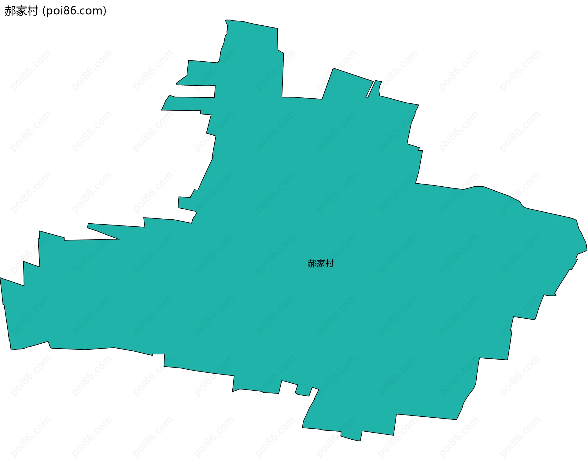 郝家村边界地图