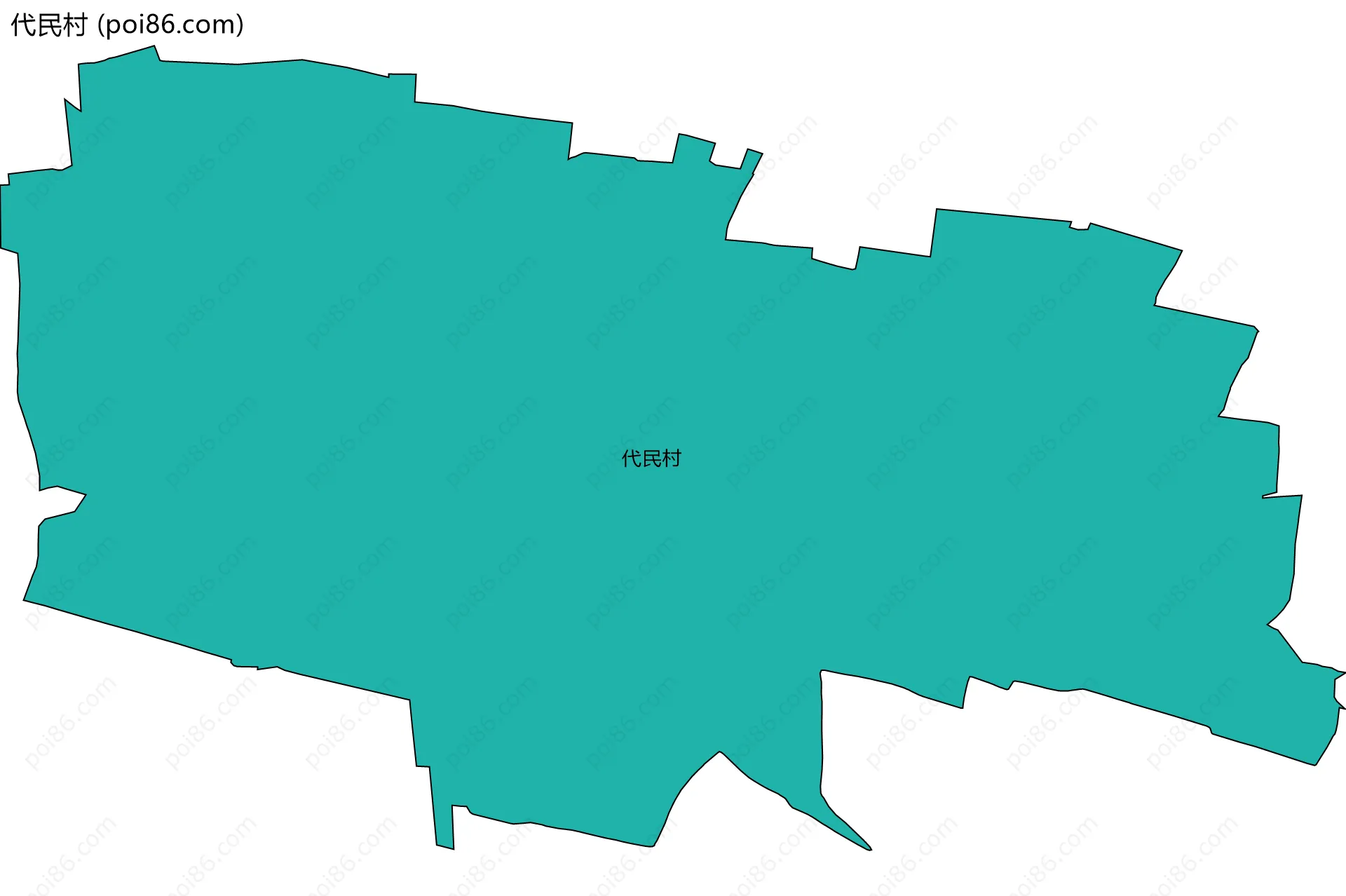 代民村边界地图