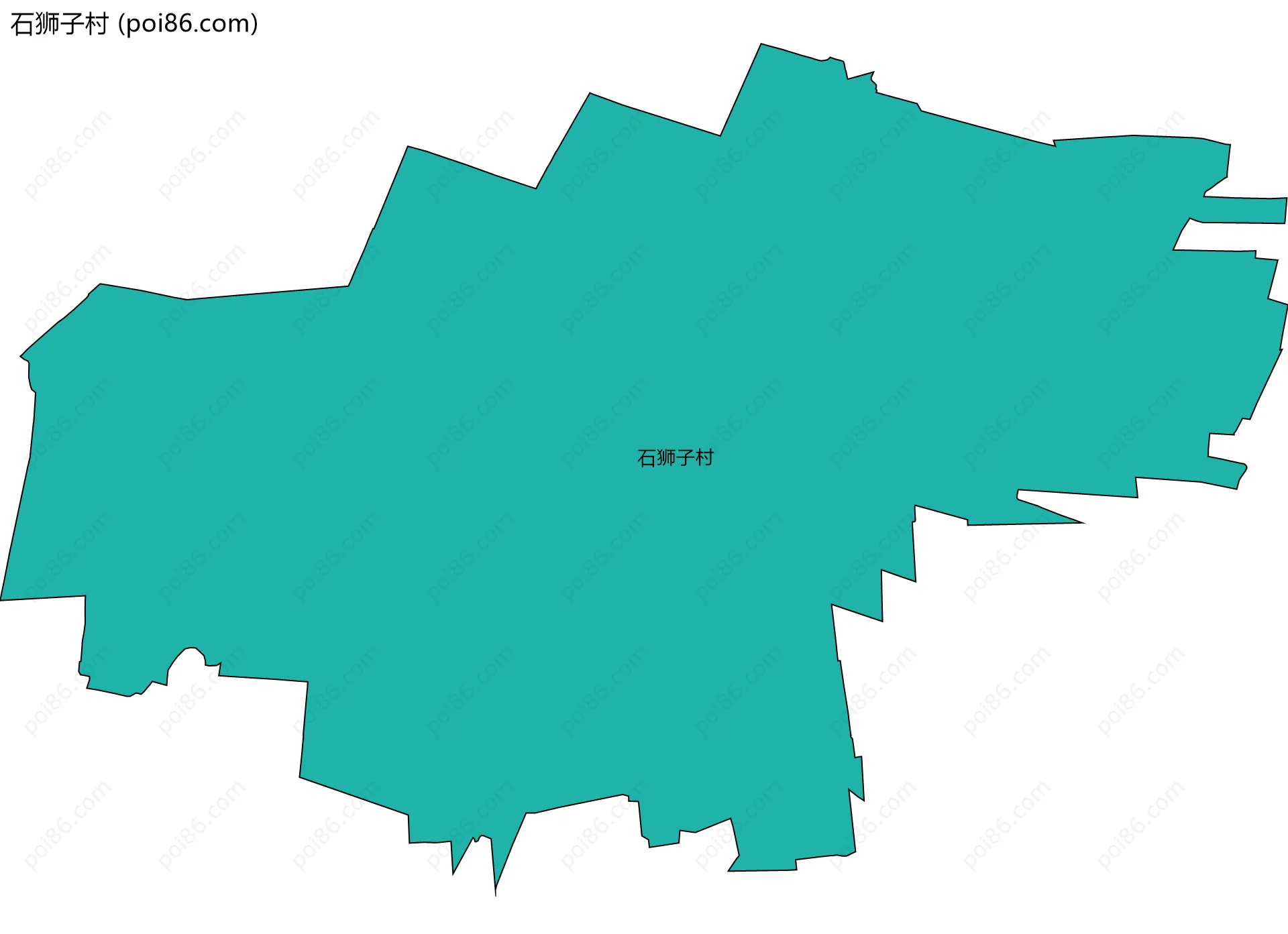 石狮子村边界地图