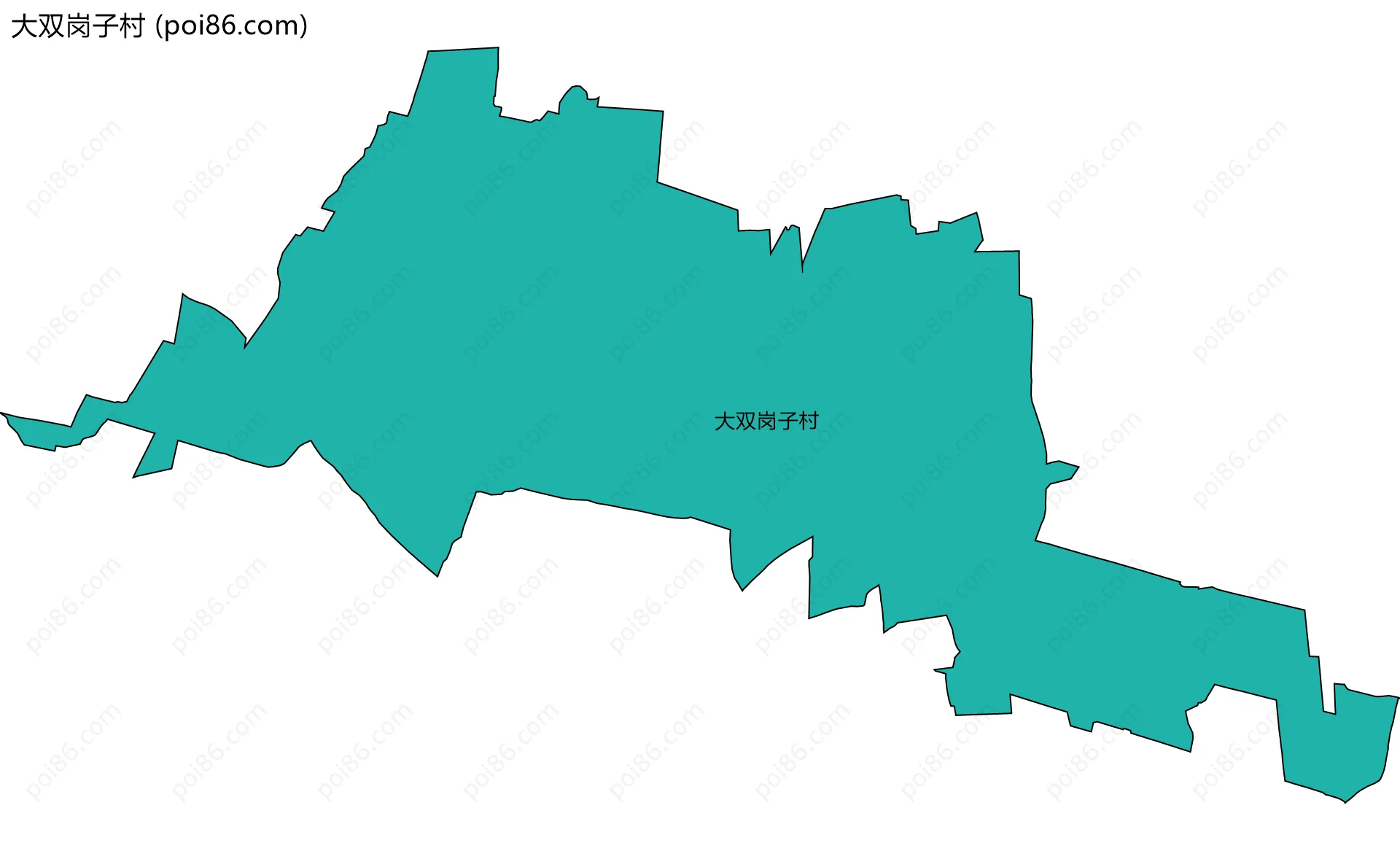 大双岗子村边界地图