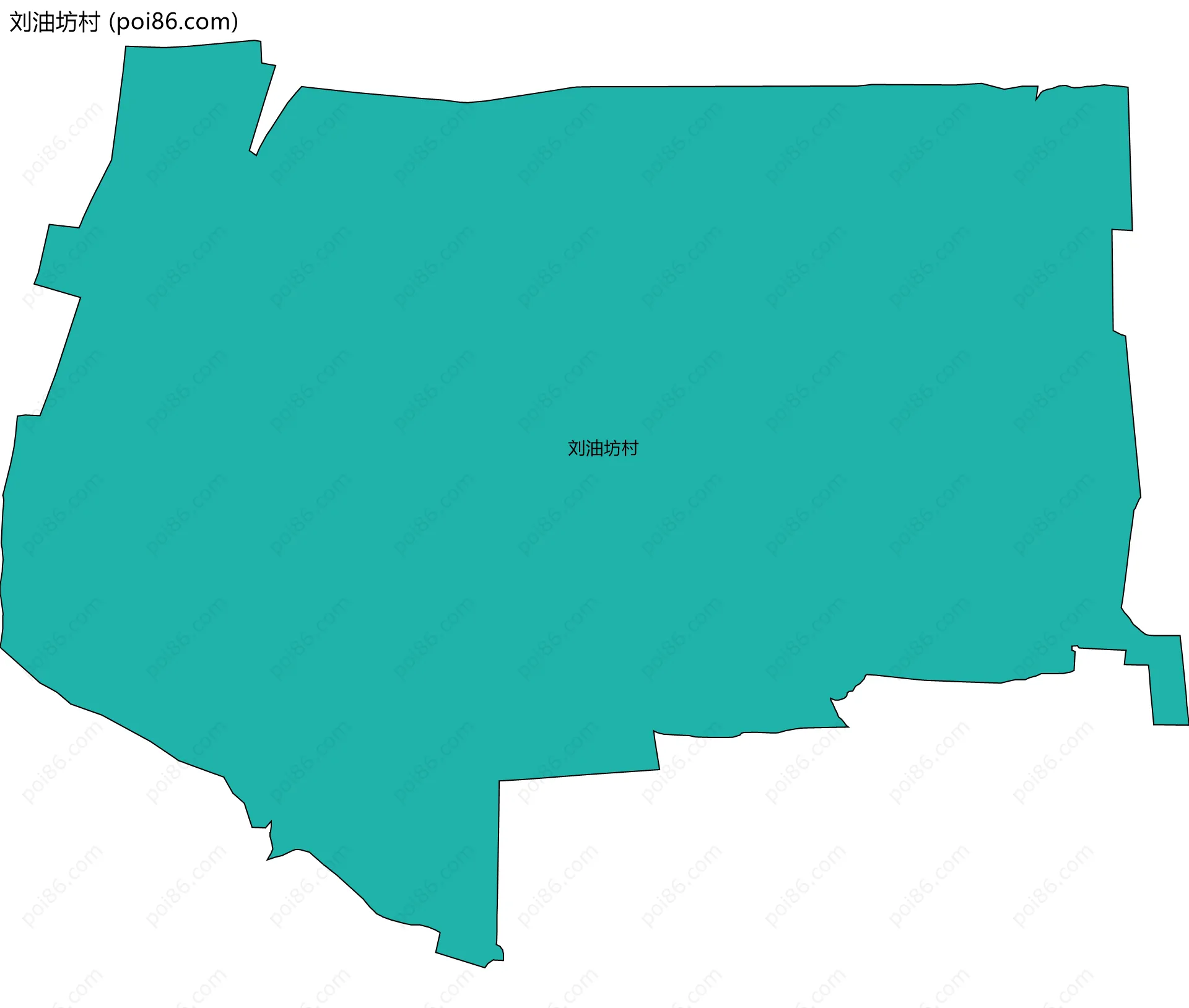 刘油坊村边界地图
