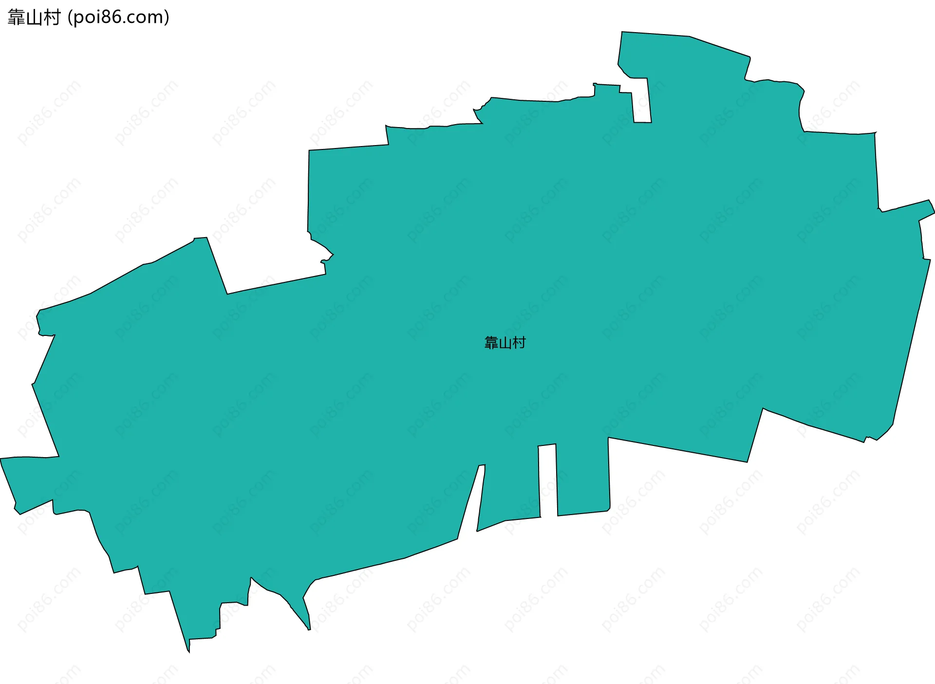 靠山村边界地图