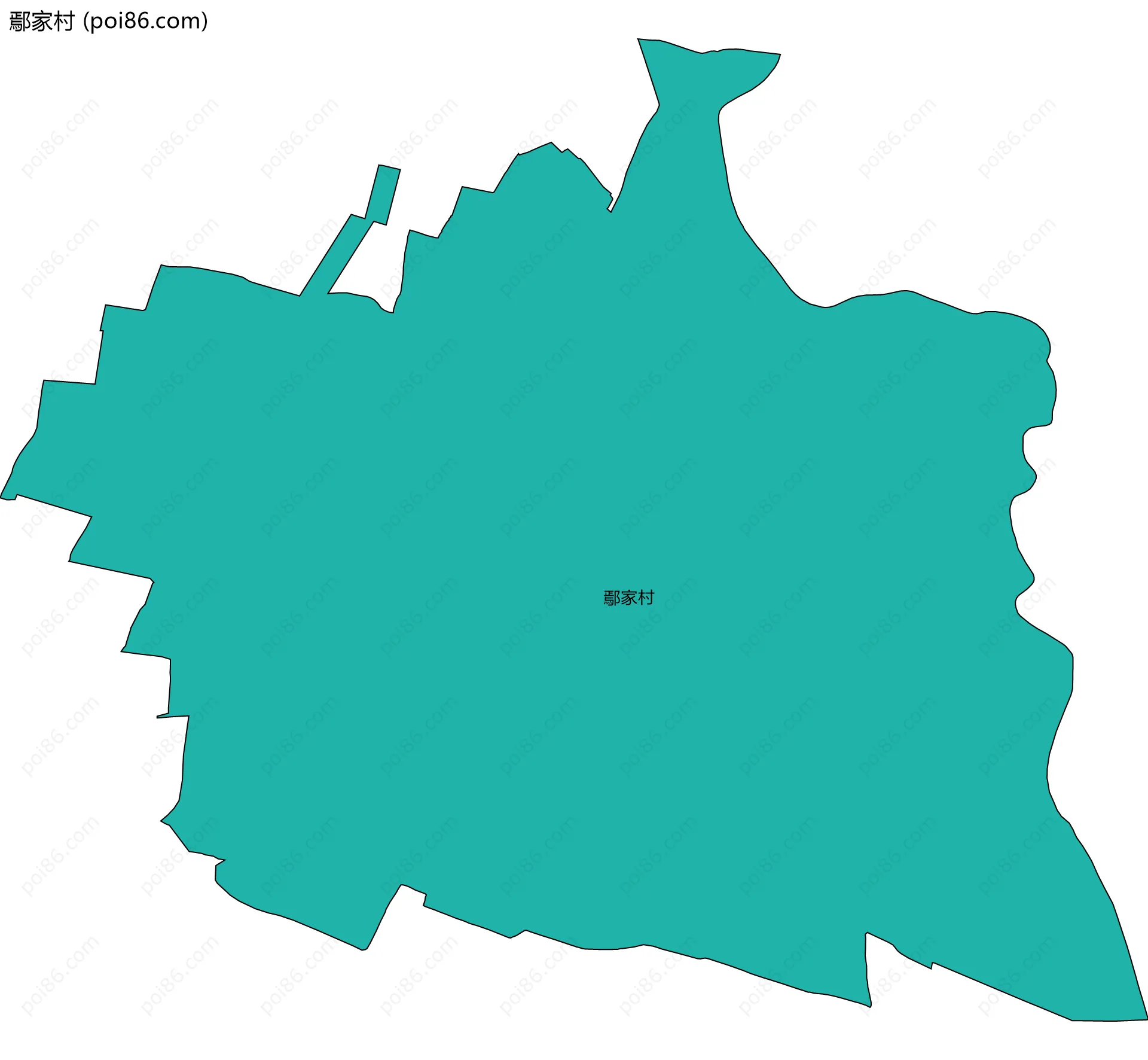 鄢家村边界地图