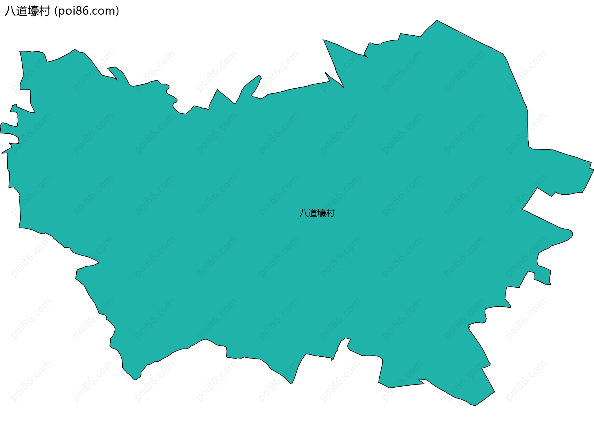 八道壕村边界地图