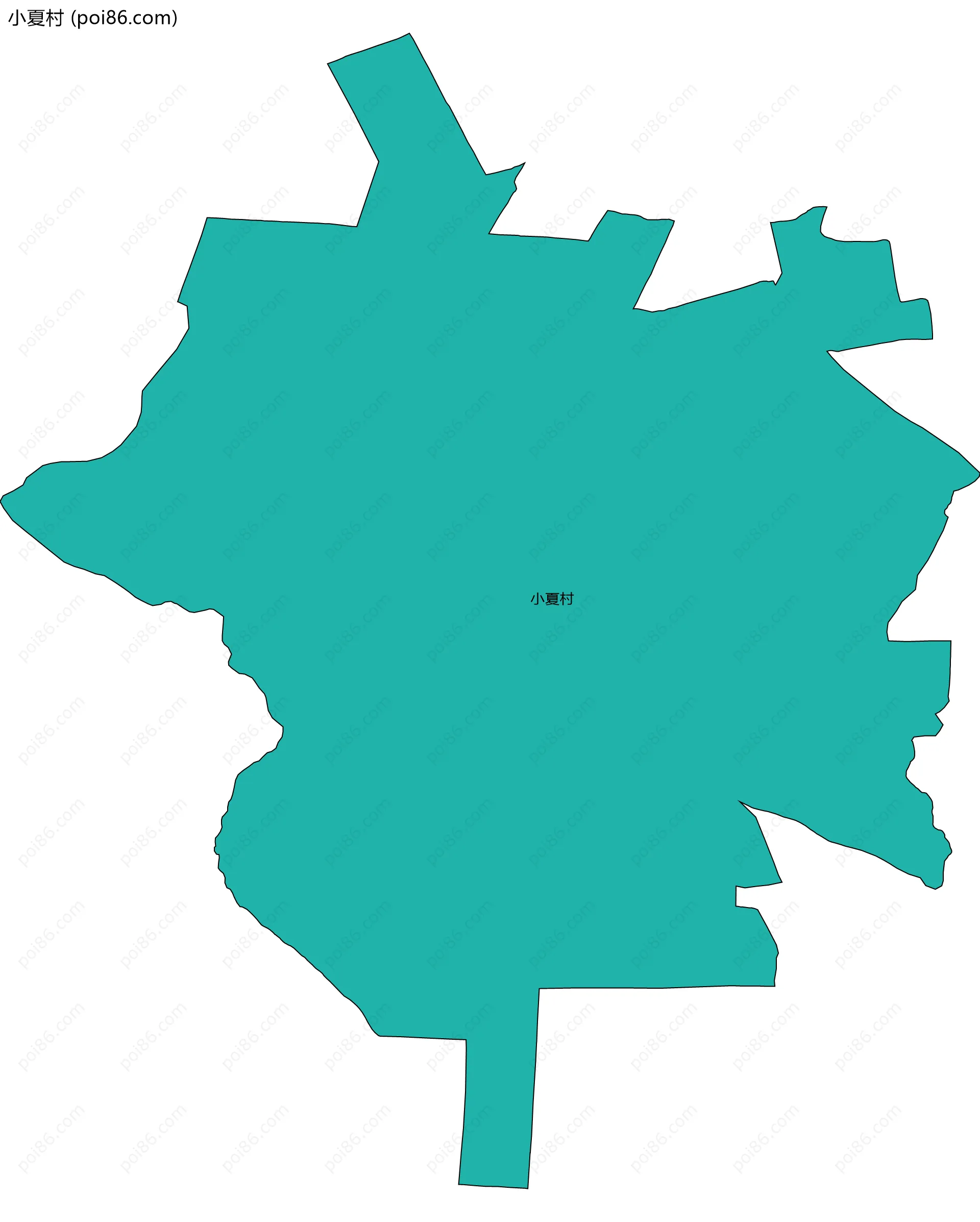 小夏村边界地图