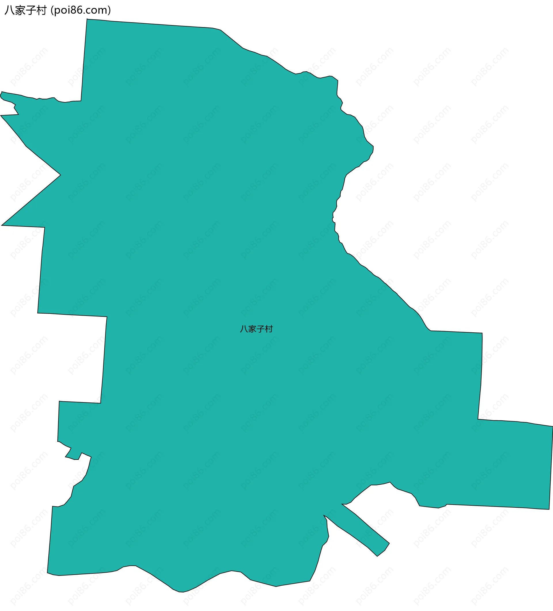 八家子村边界地图