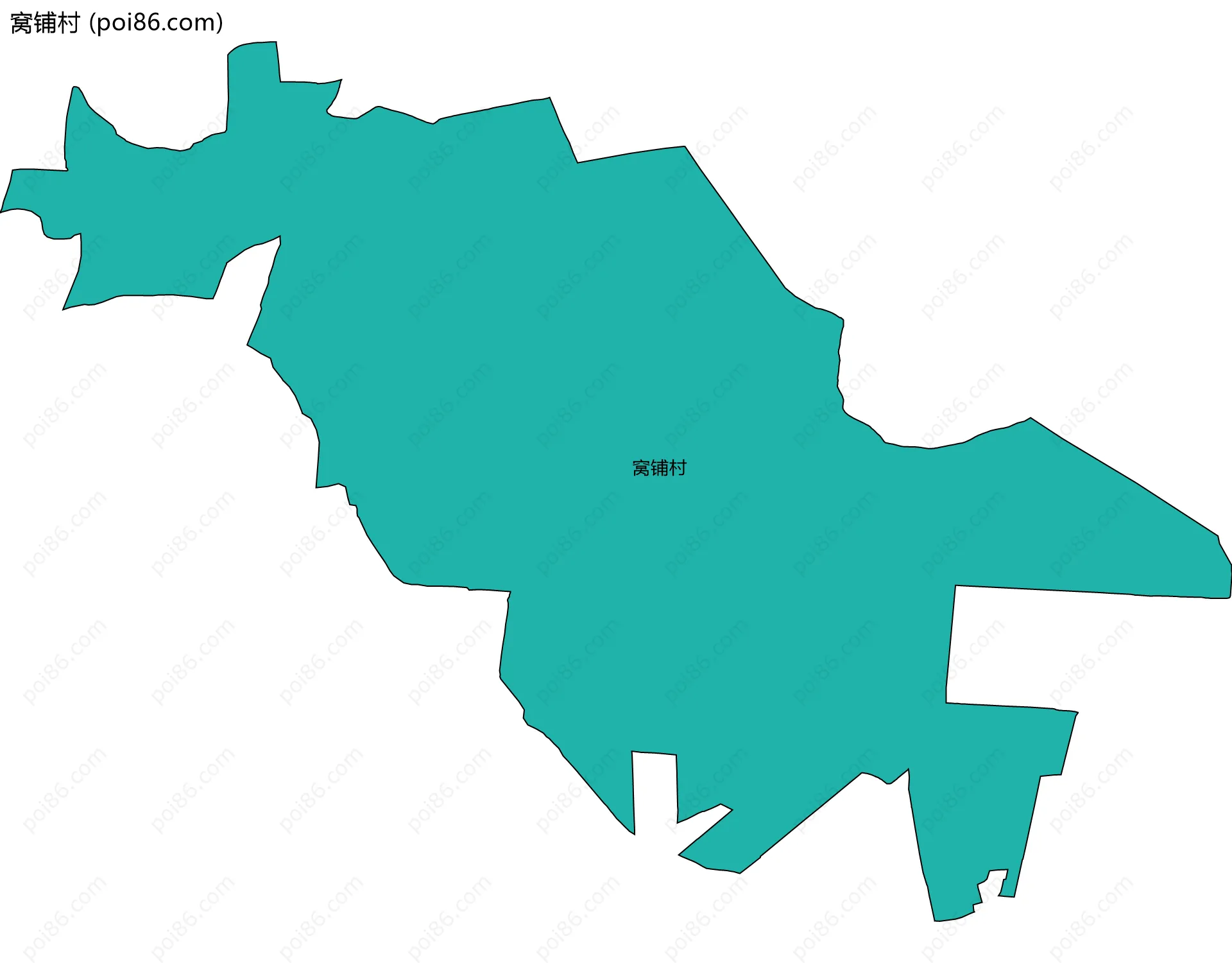 窝铺村边界地图