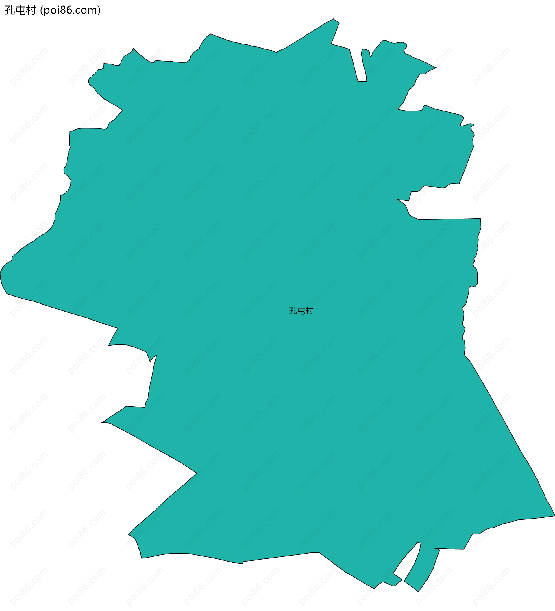 孔屯村边界地图