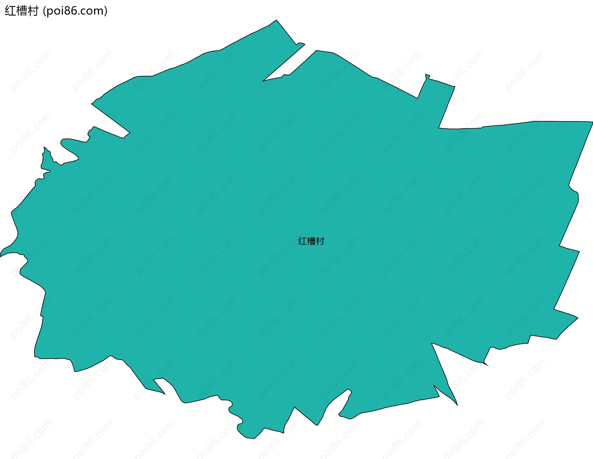 红槽村边界地图