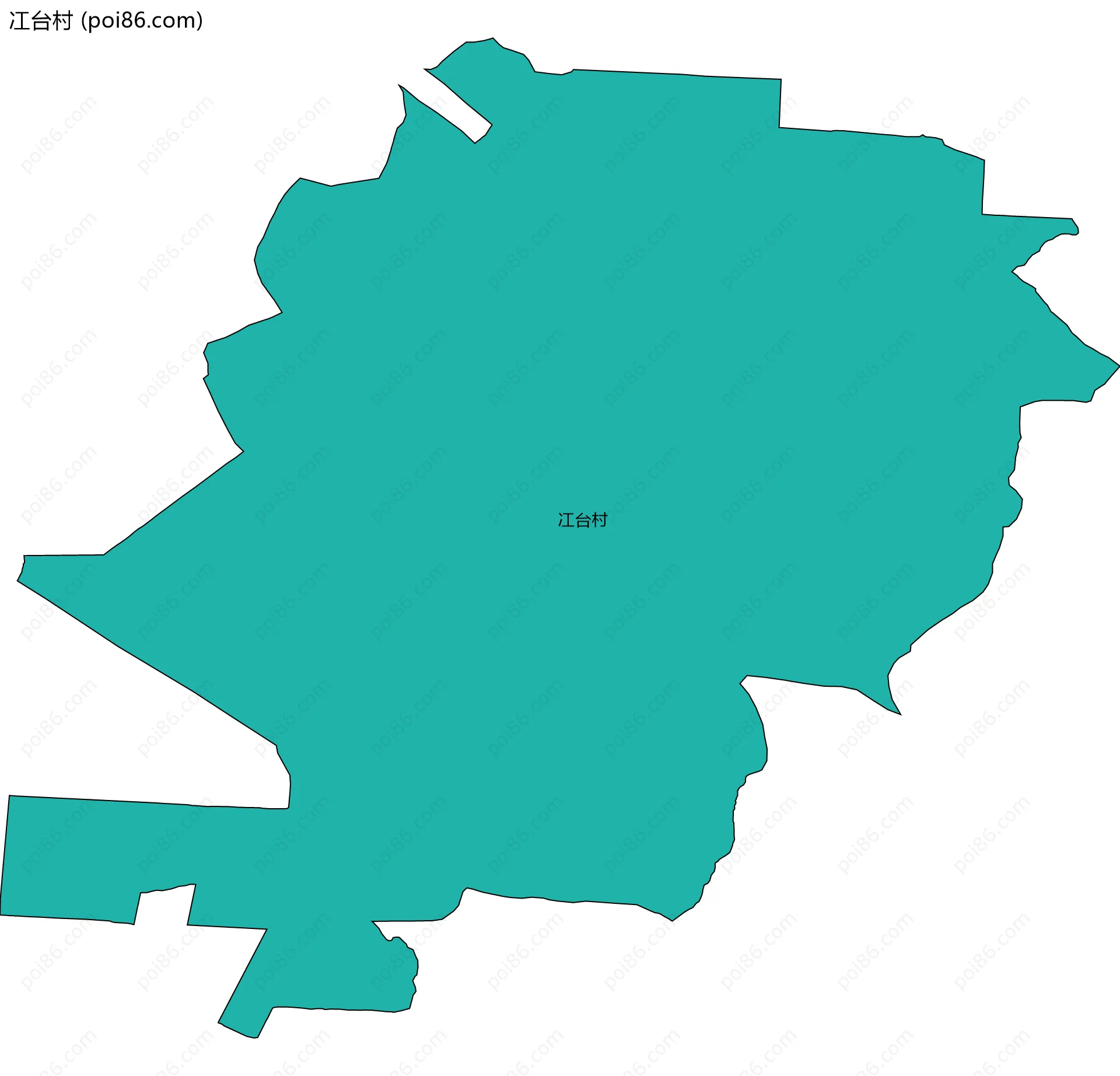 冮台村边界地图