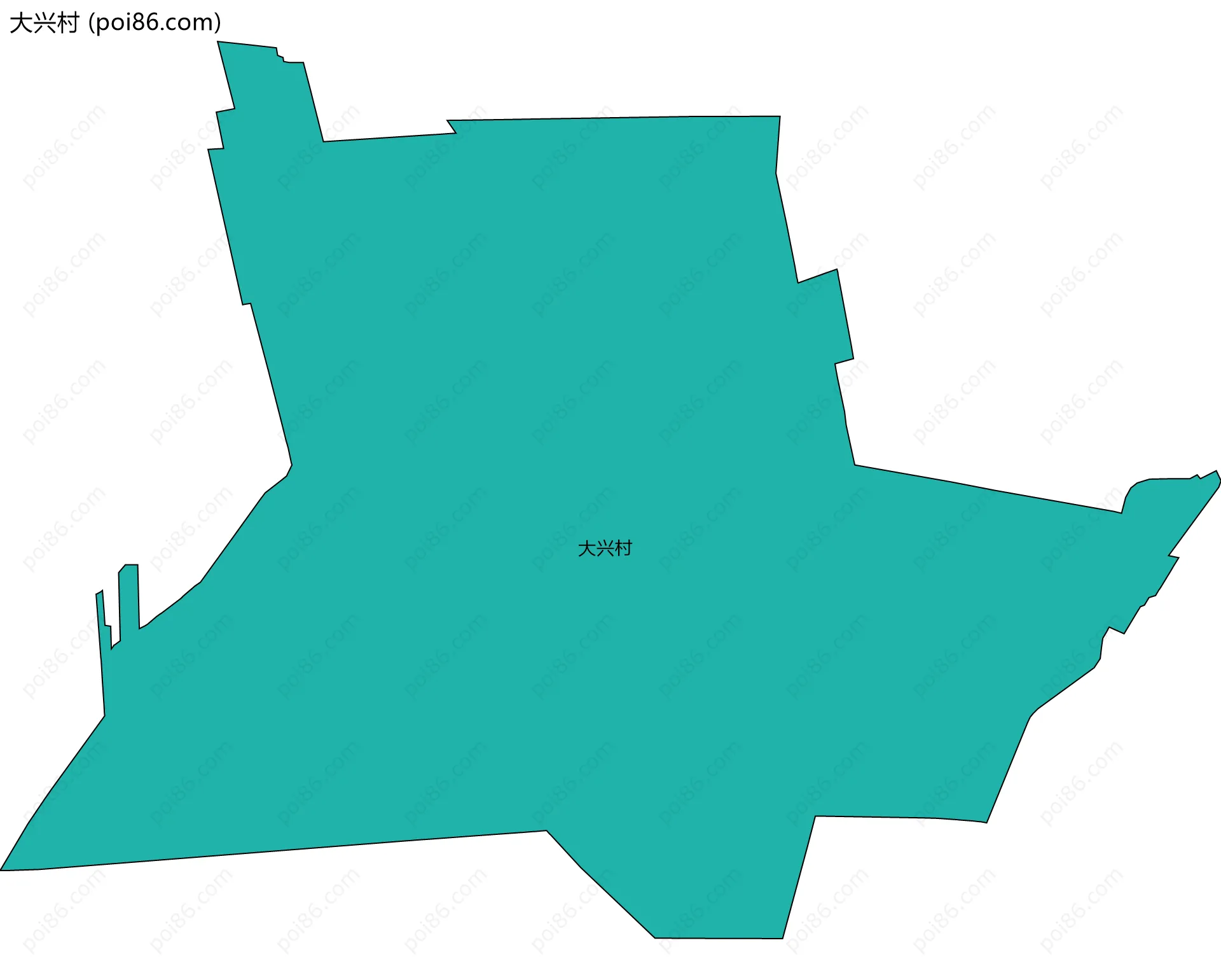 大兴村边界地图