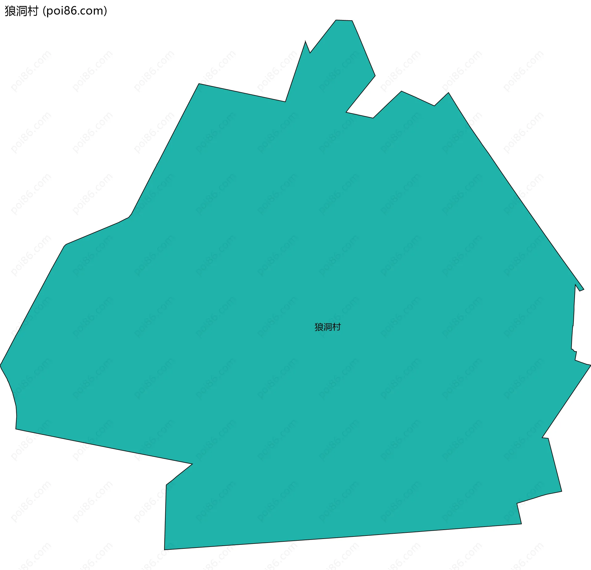 狼洞村边界地图