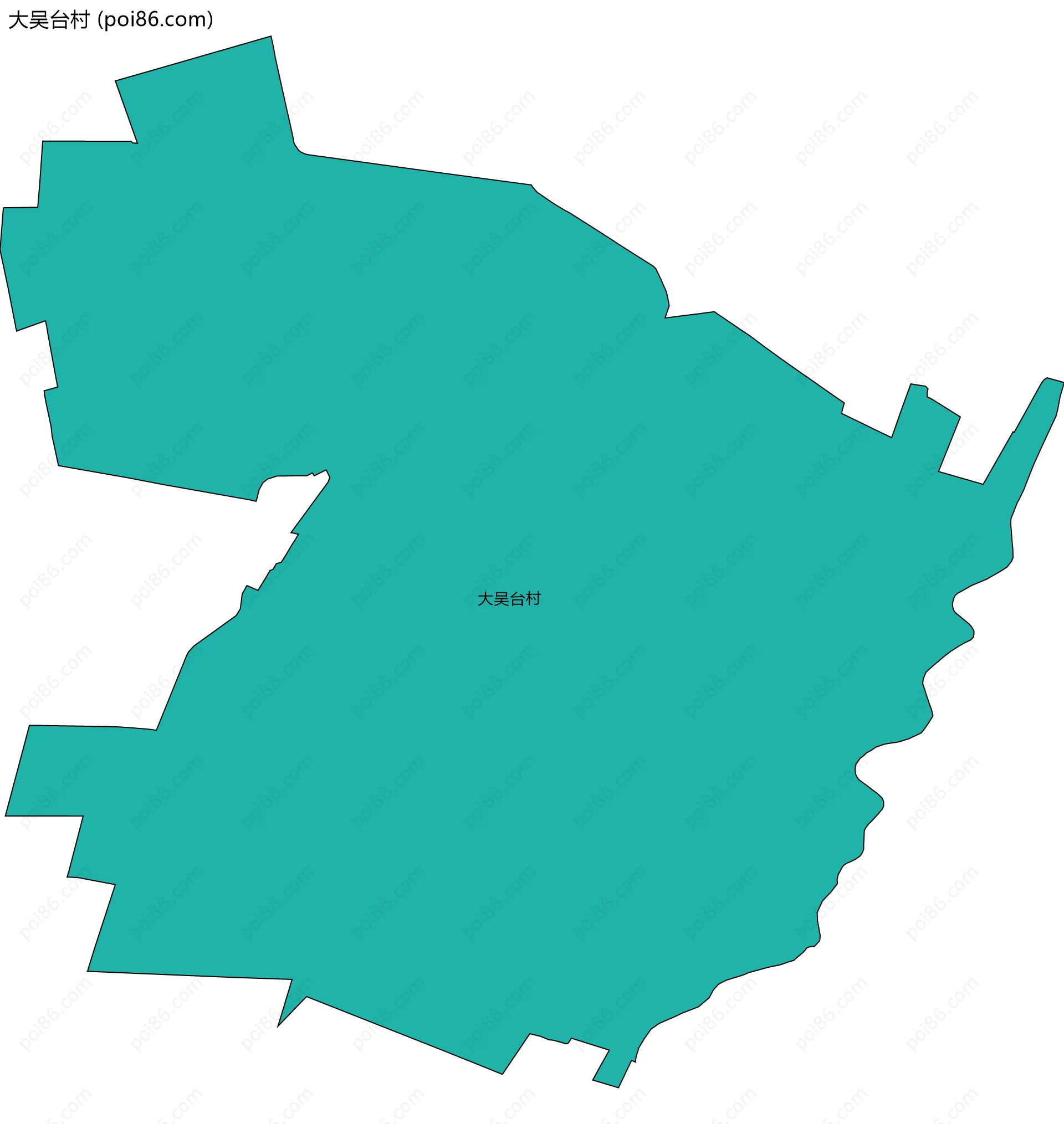 大吴台村边界地图