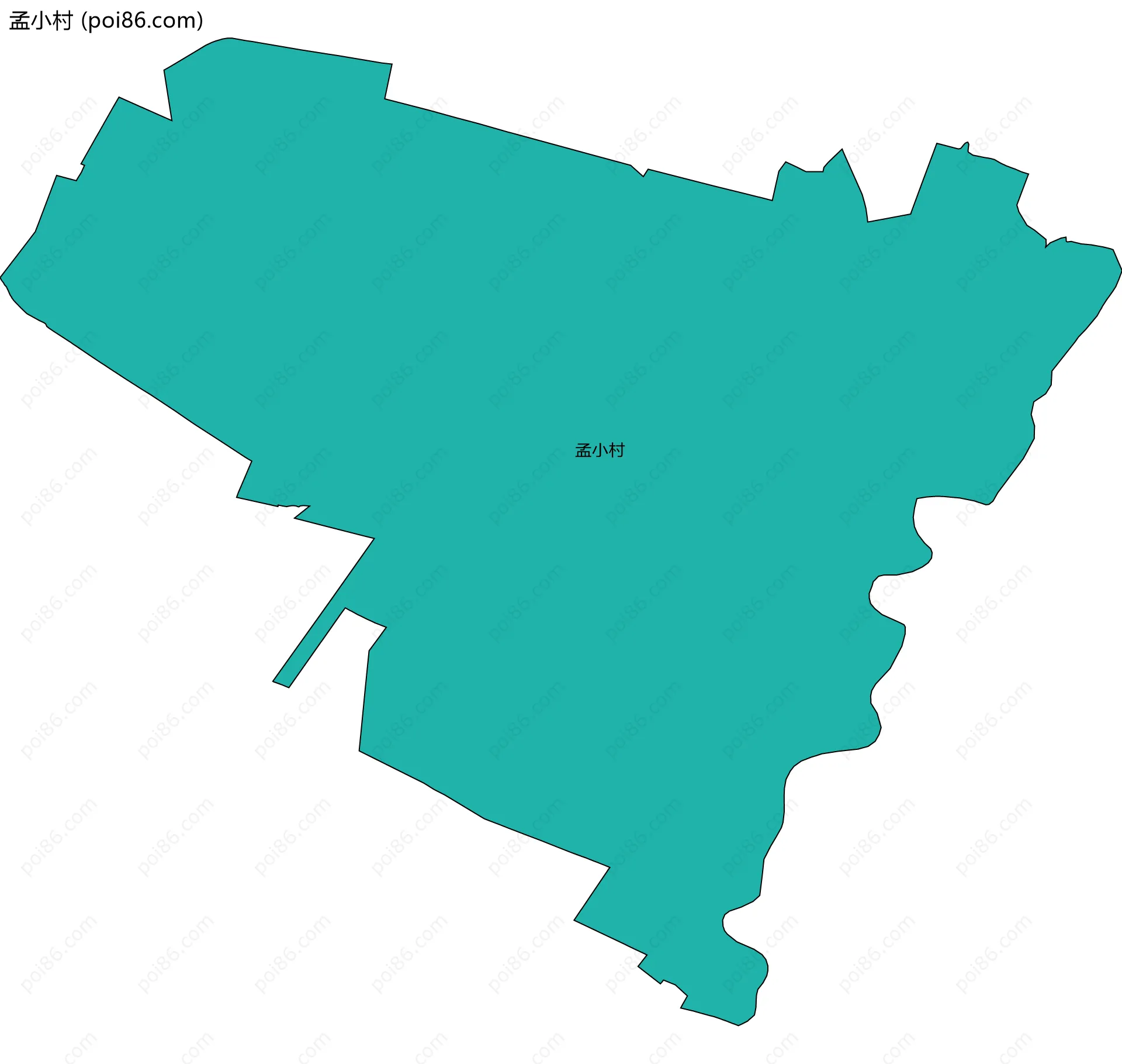 孟小村边界地图