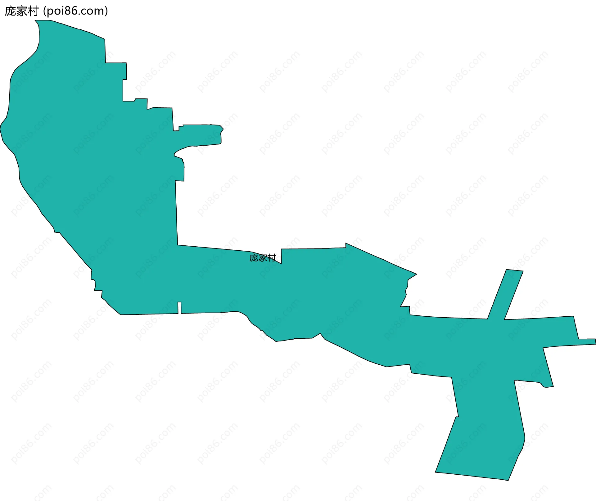 庞家村边界地图