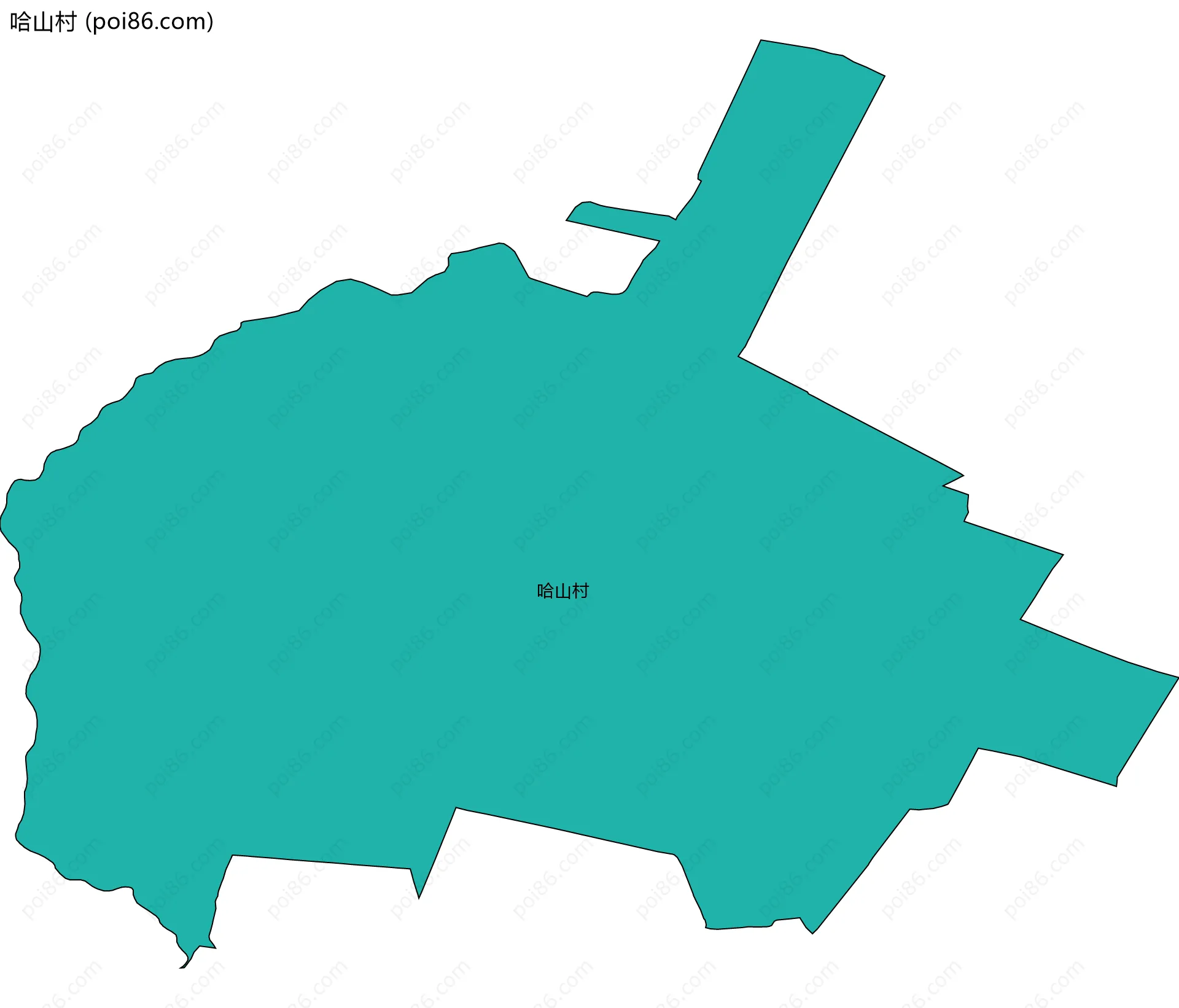 哈山村边界地图