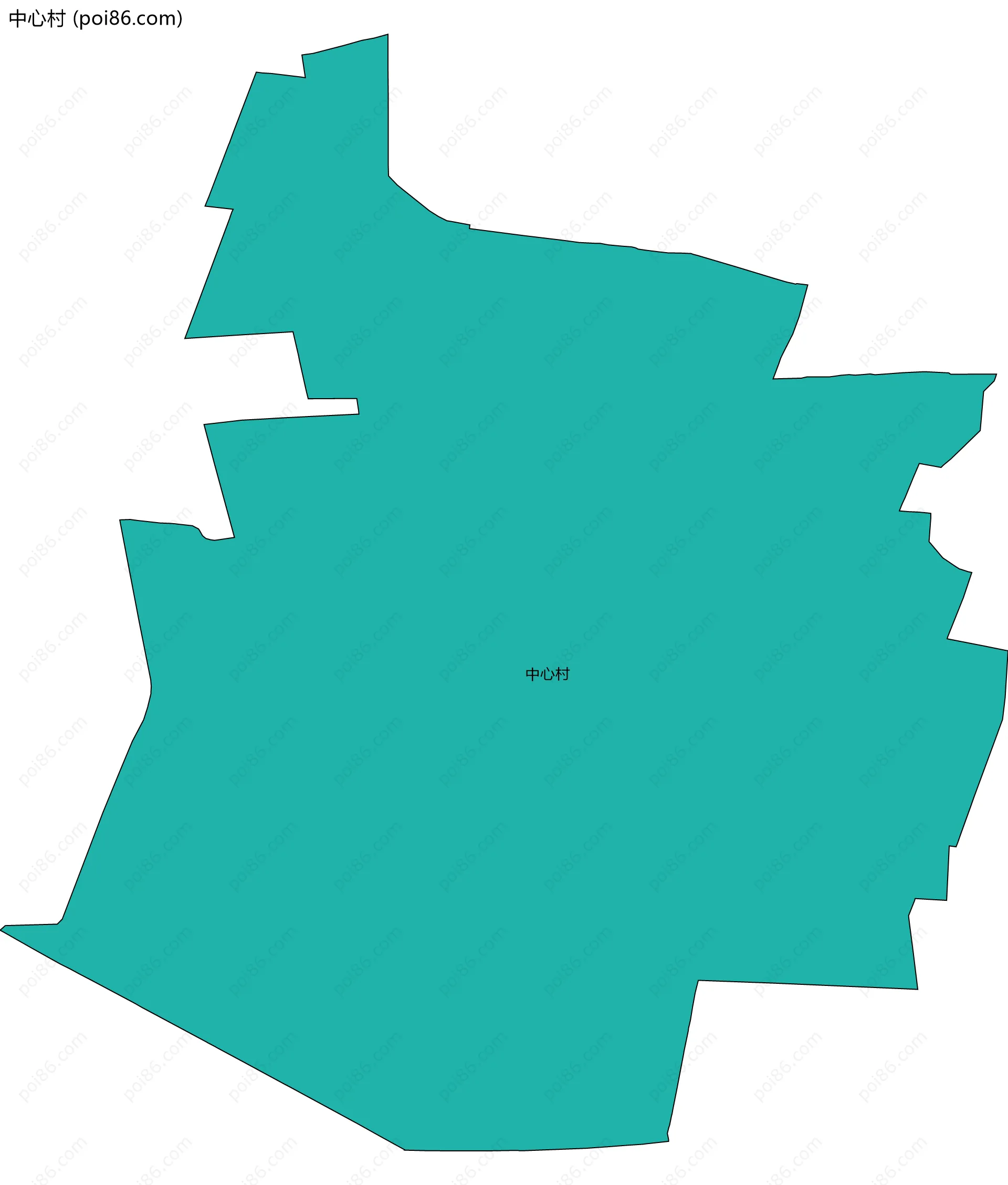 中心村边界地图