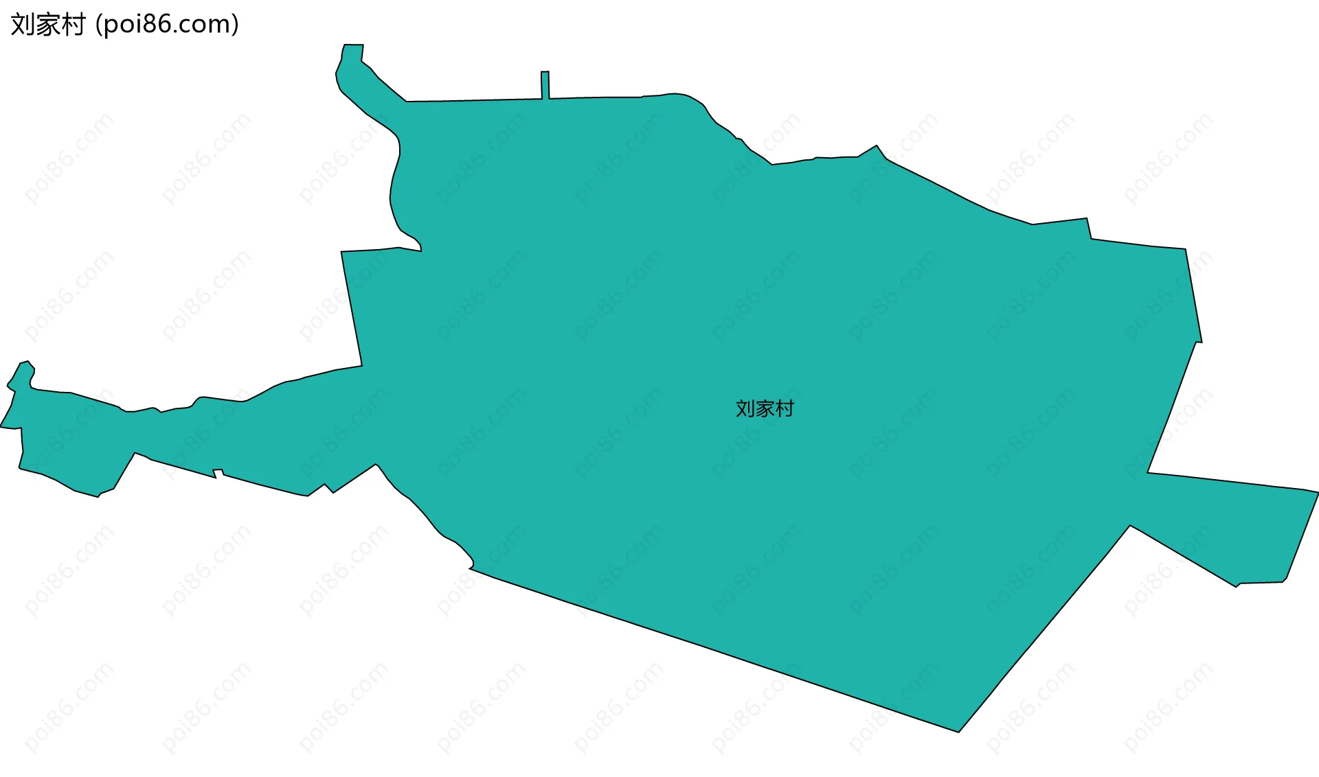 刘家村边界地图