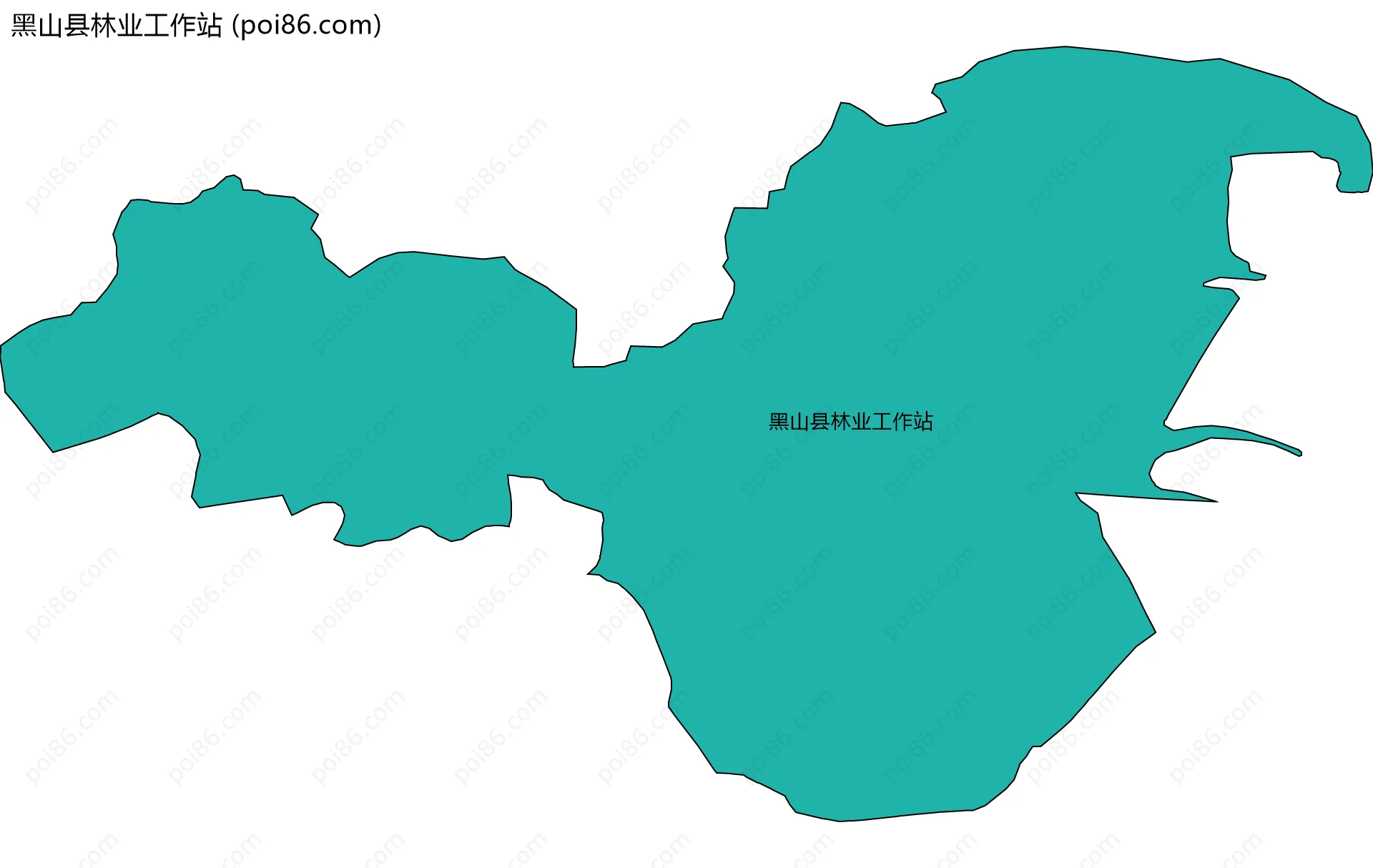 黑山县林业工作站边界地图