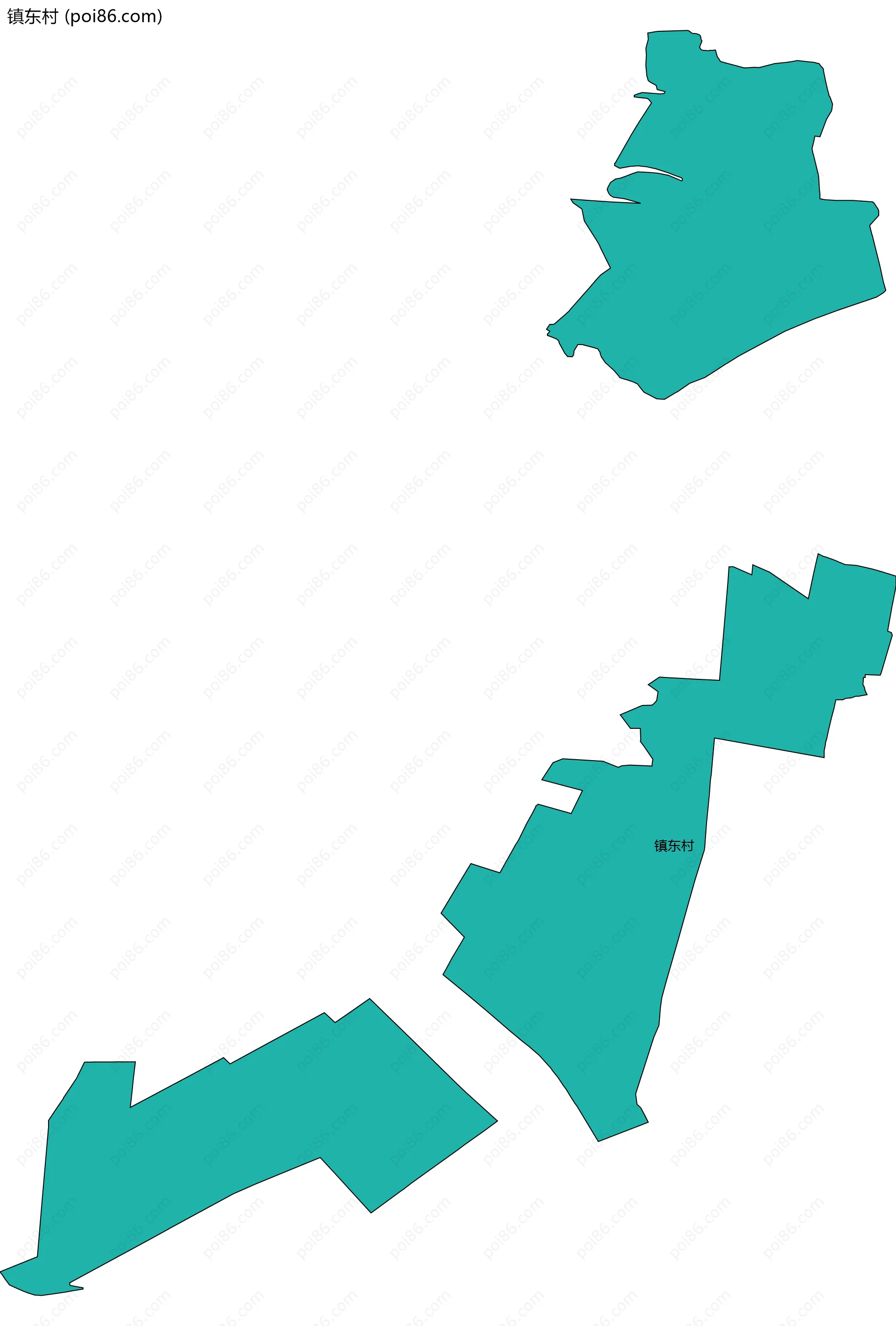 镇东村边界地图