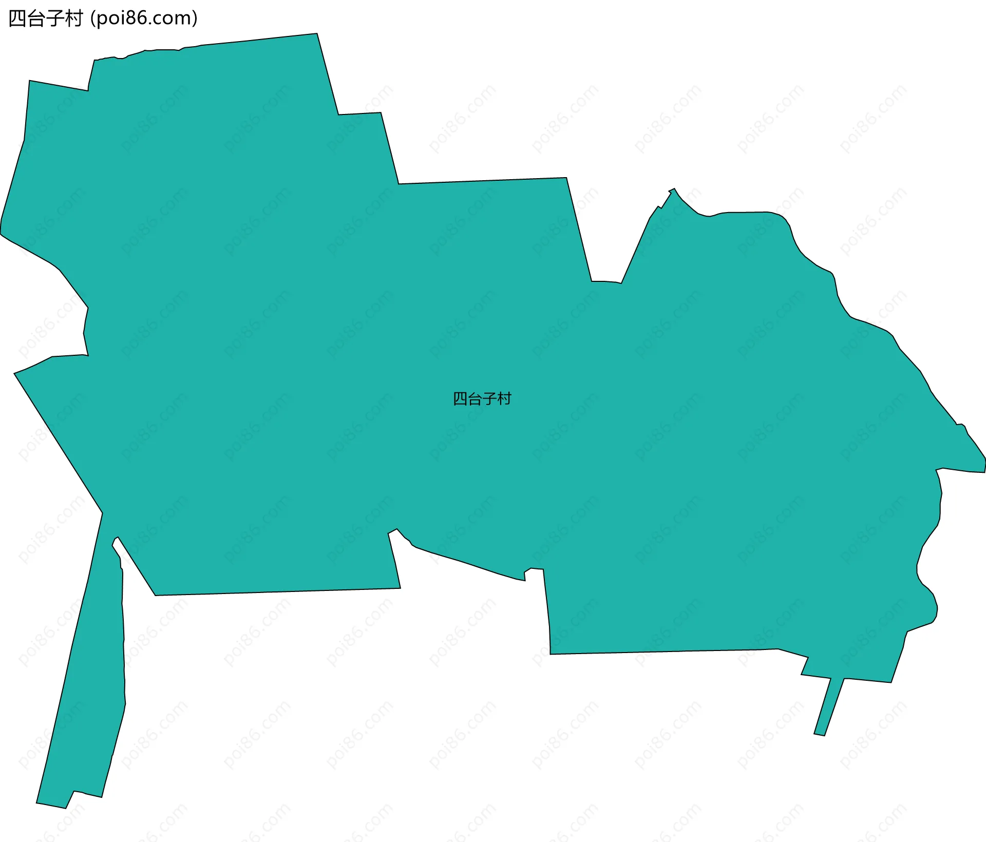 四台子村边界地图
