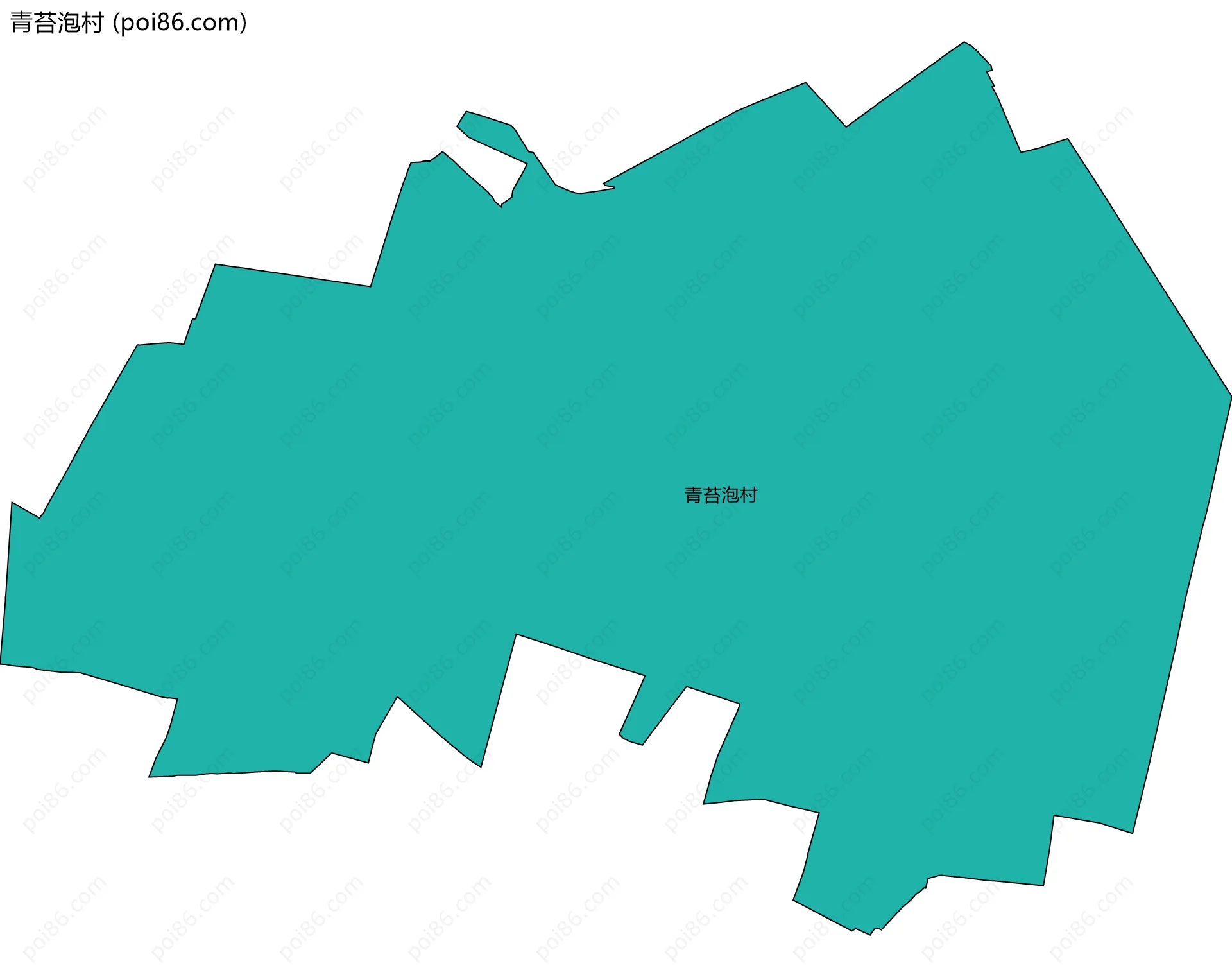 青苔泡村边界地图